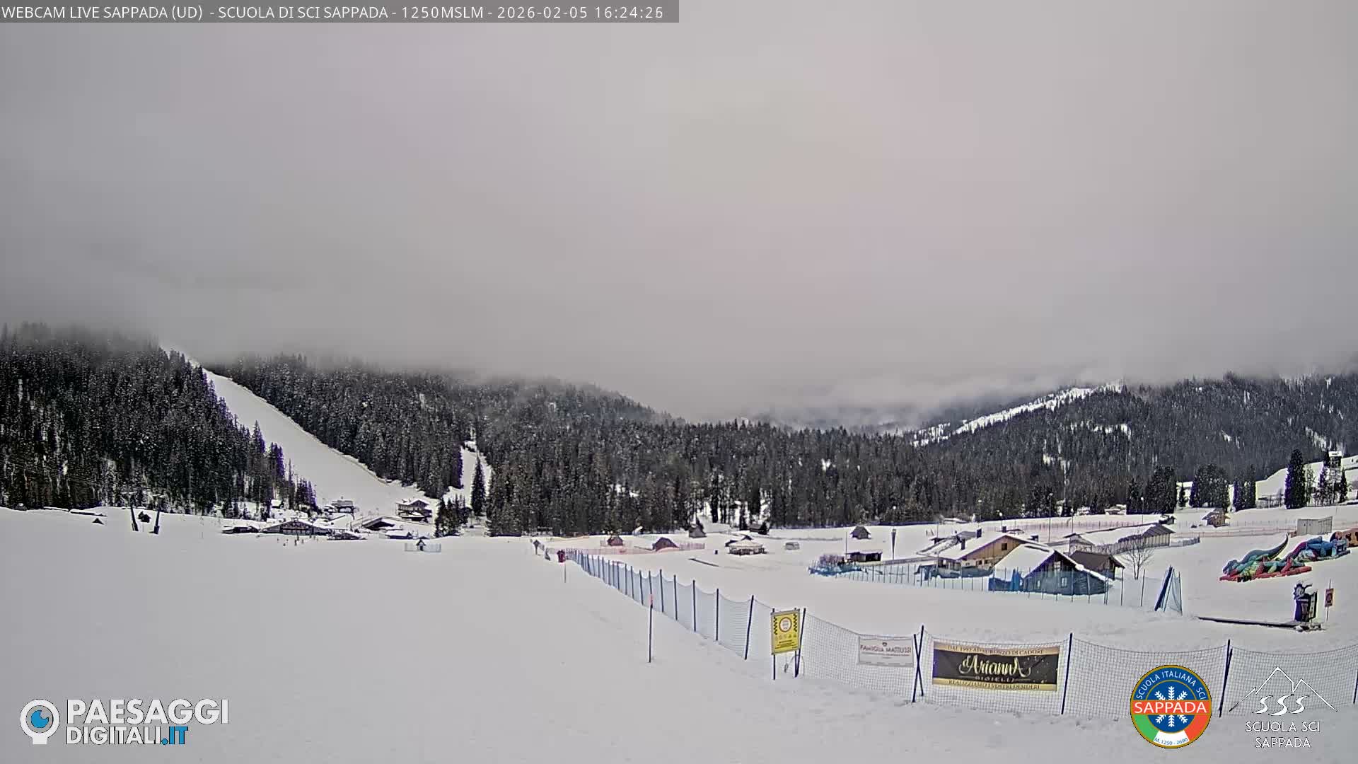  Sappada City Ski School & Ski Slope Live Cam - Udine, Friuli-Venezia Giulia, Italy