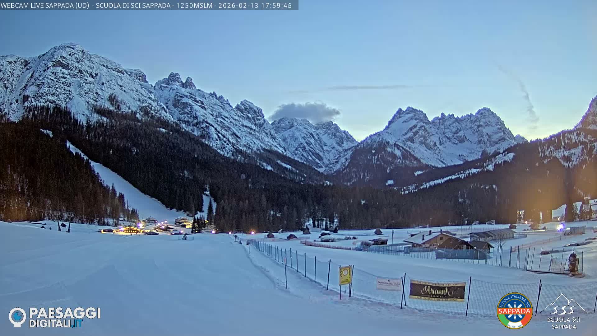  Sappada City Ski School & Ski Slope Live Cam - Udine, Friuli-Venezia Giulia, Italy