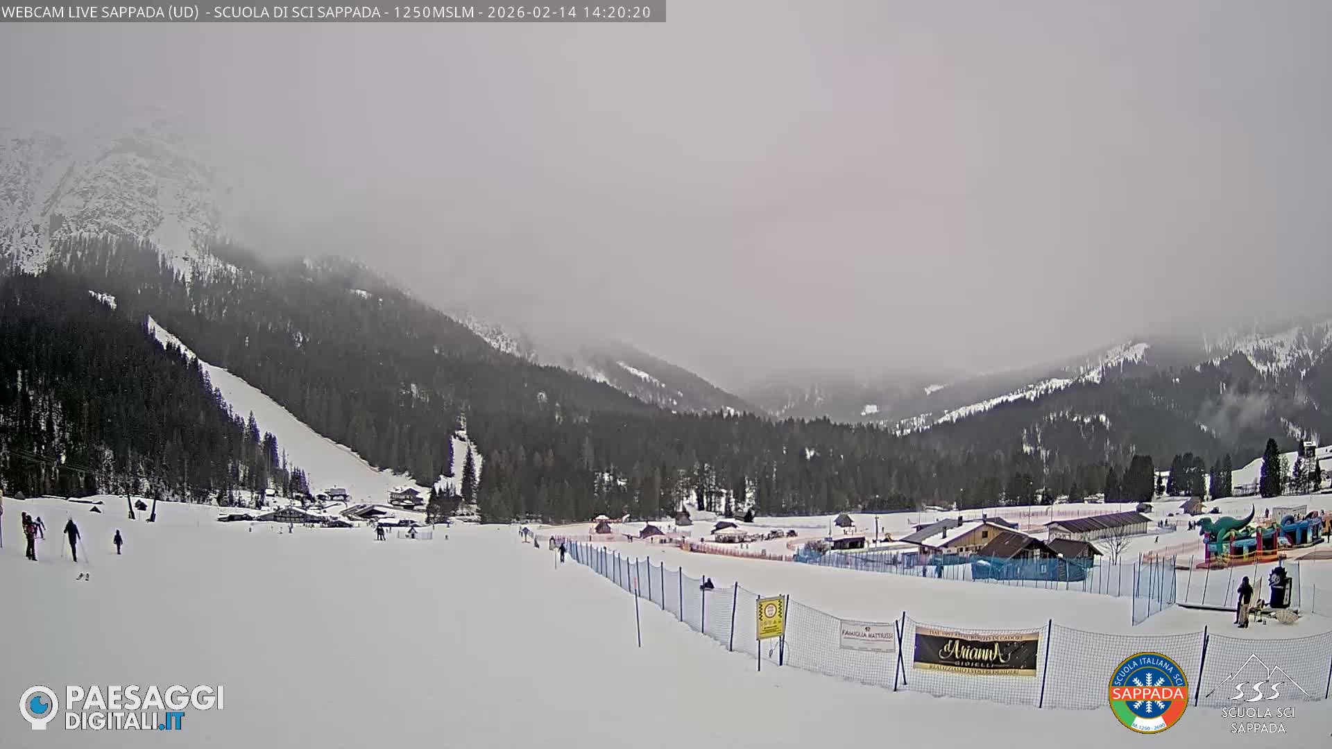  Sappada City Ski School & Ski Slope Live Cam - Udine, Friuli-Venezia Giulia, Italy