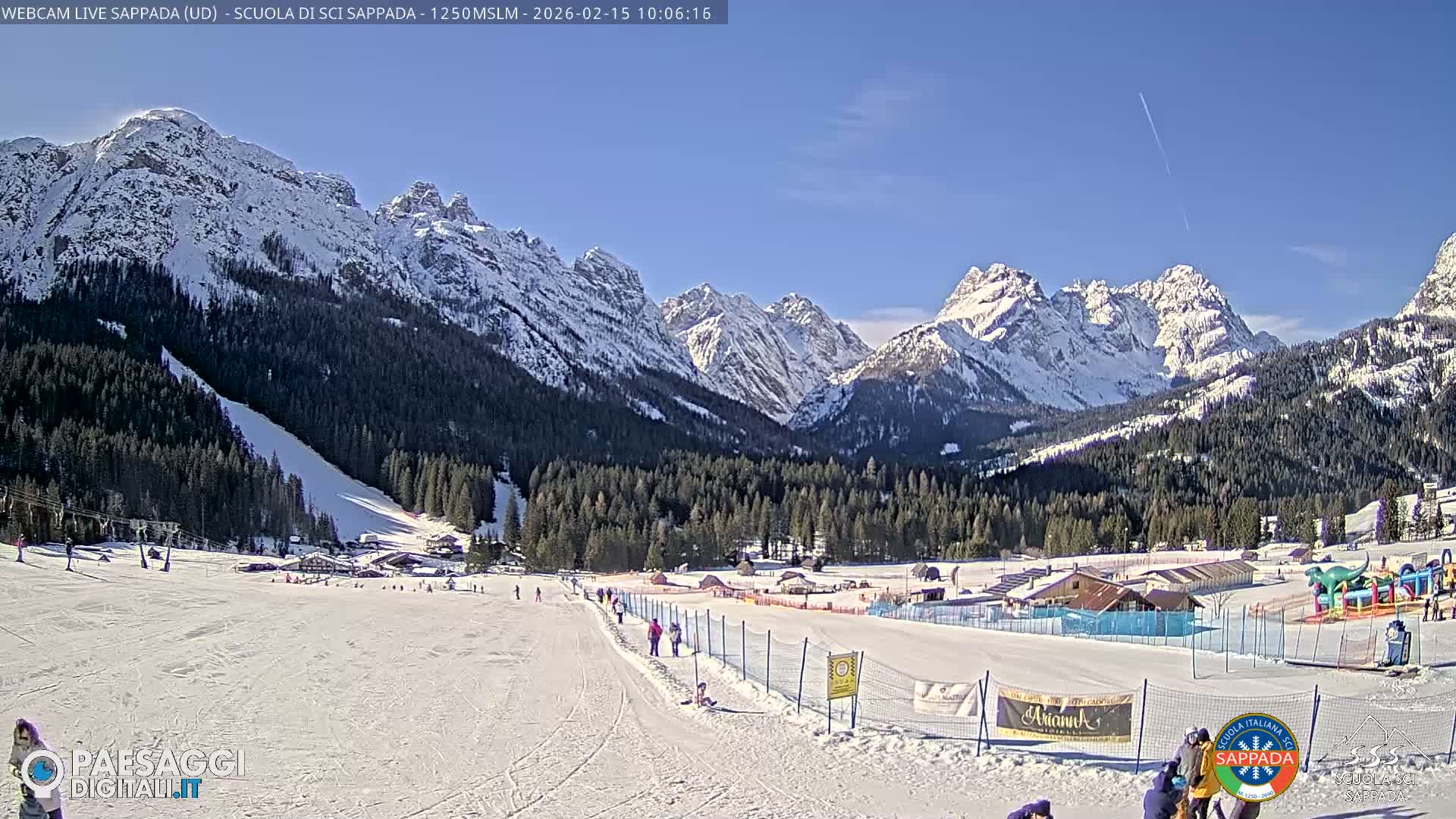  Sappada City Ski School & Ski Slope Live Cam - Udine, Friuli-Venezia Giulia, Italy