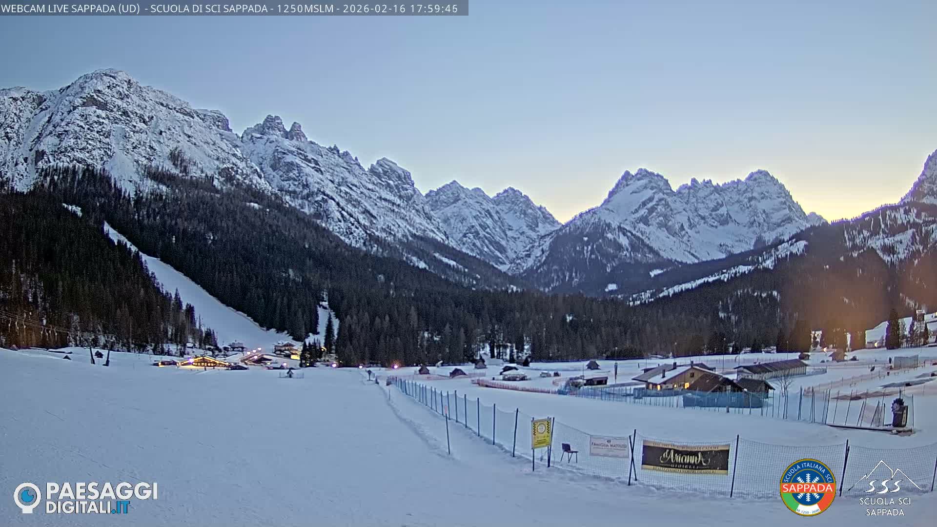  Sappada City Ski School & Ski Slope Live Cam - Udine, Friuli-Venezia Giulia, Italy