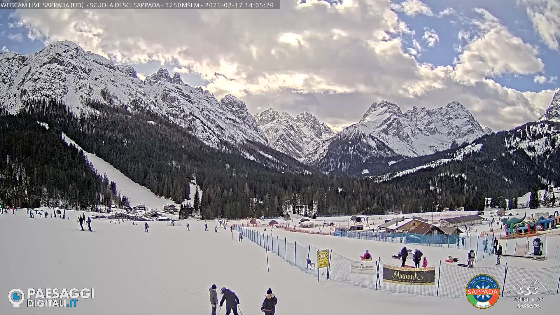  Sappada City Ski School & Ski Slope Live Cam - Udine, Friuli-Venezia Giulia, Italy