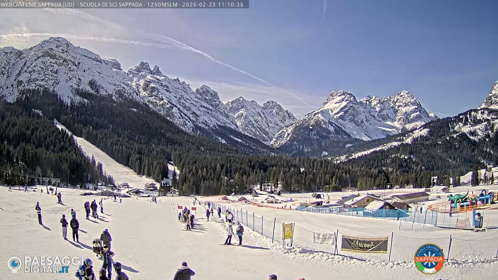  Sappada City Ski School & Ski Slope Live Cam - Udine, Friuli-Venezia Giulia, Italy