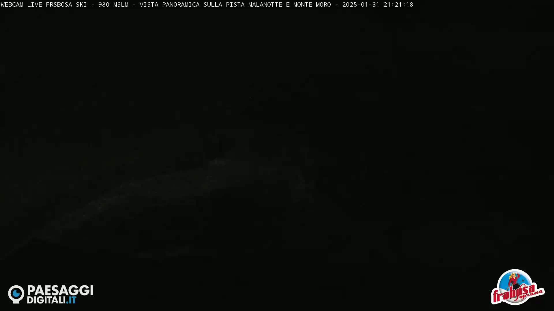 A dark, nighttime panoramic view shows a dimly lit landscape.