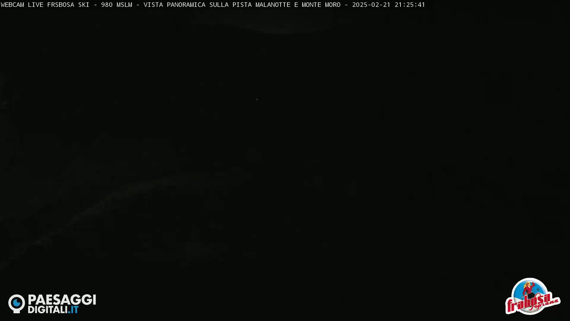 A mostly dark image shows a very faint, possibly starry, night sky.