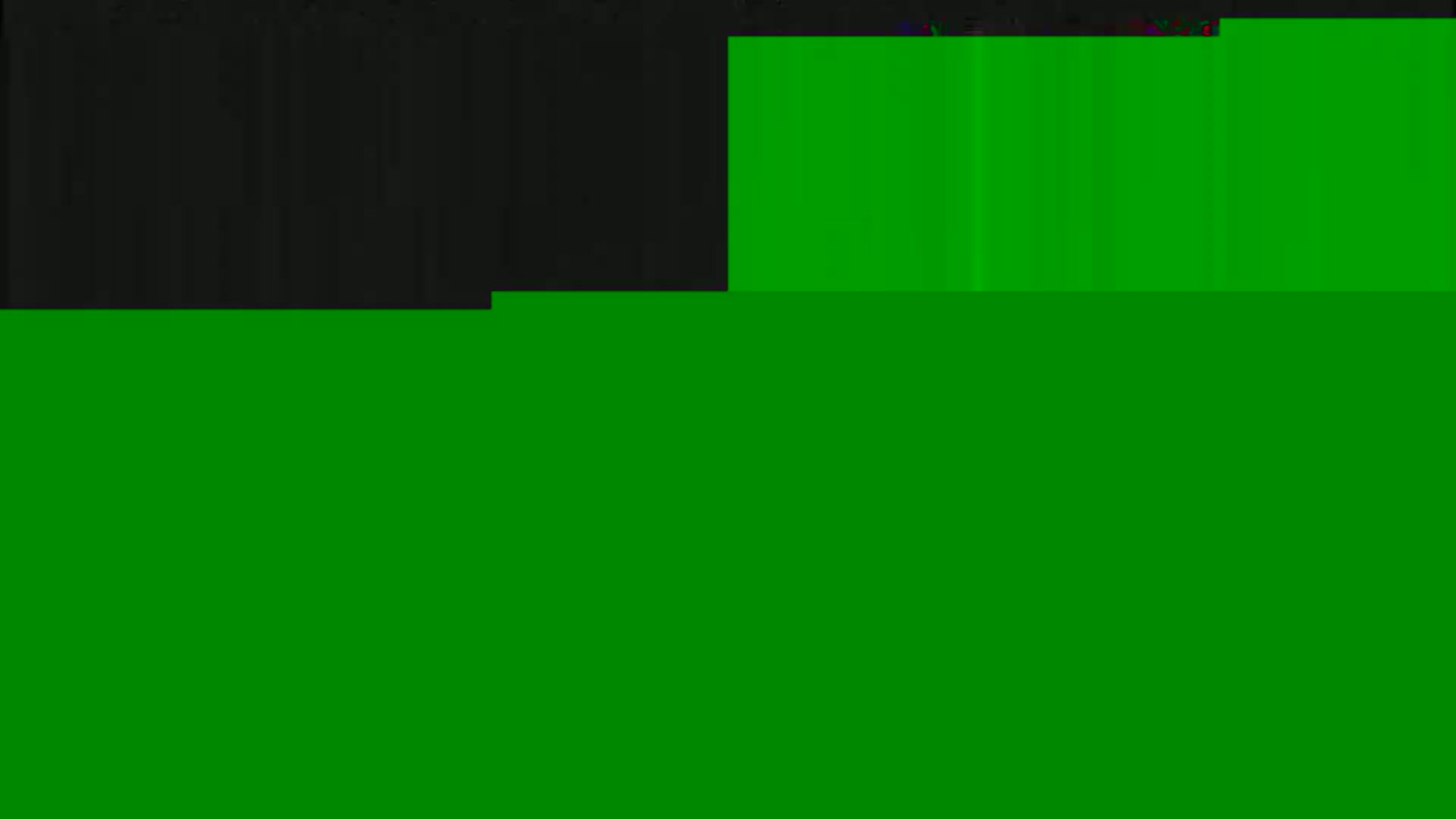 A dark-colored top section is shown above a predominantly green bottom section.
