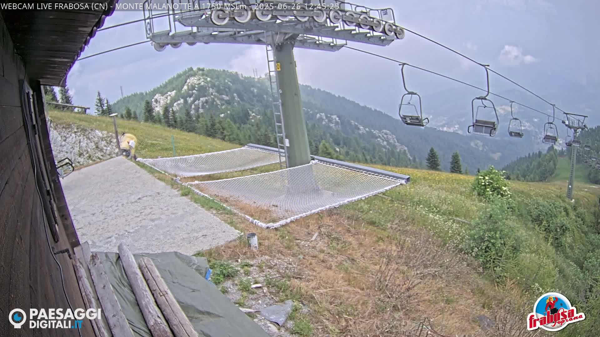 Monte Moro Mount Frabosa, Prato Nevoso Malanotte Take off Ramp & Ski Slope Live Cam - Cuneo, Piedmont, Italy