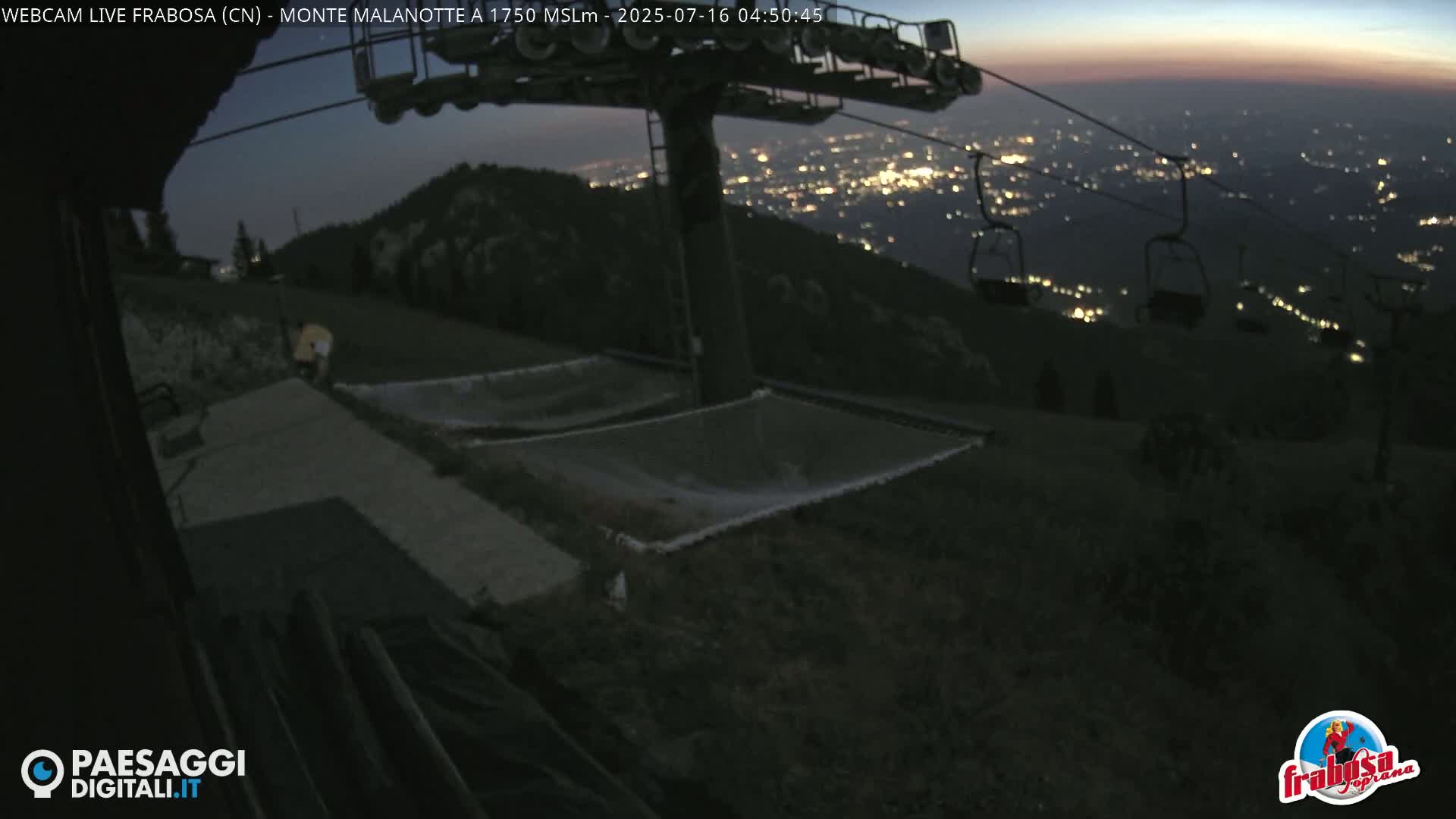 Monte Moro Mount Frabosa, Prato Nevoso Malanotte Take off Ramp & Ski Slope Live Cam - Cuneo, Piedmont, Italy