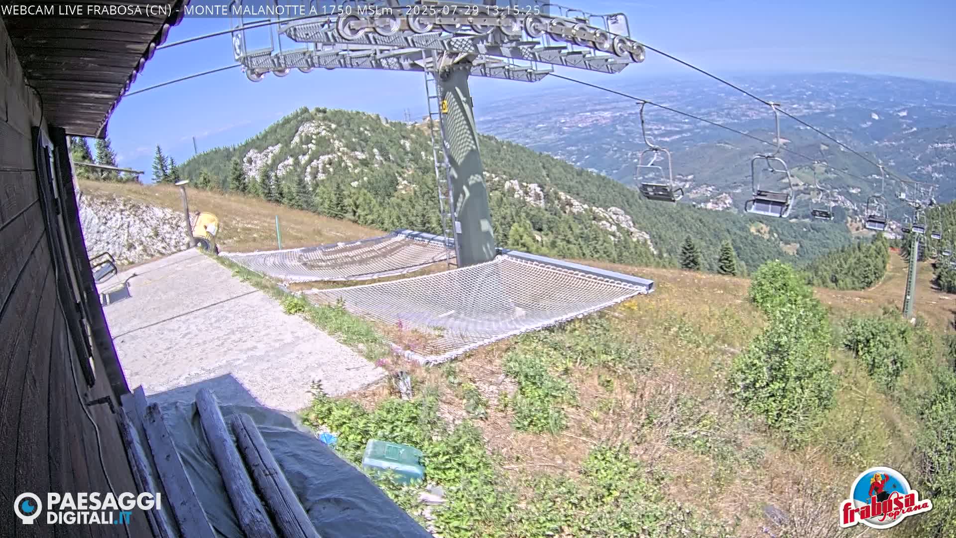 Monte Moro Mount Frabosa, Prato Nevoso Malanotte Take off Ramp & Ski Slope Live Cam - Cuneo, Piedmont, Italy