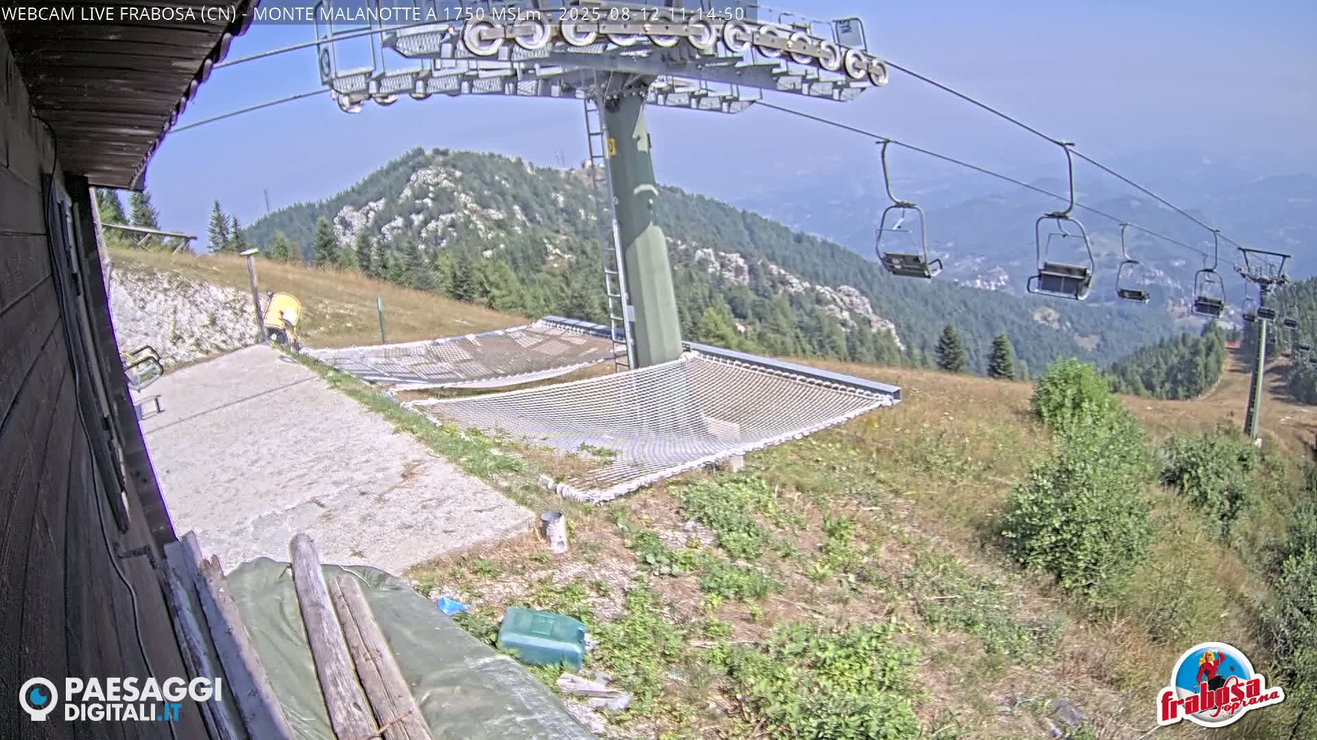 Monte Moro Mount Frabosa, Prato Nevoso Malanotte Take off Ramp & Ski Slope Live Cam - Cuneo, Piedmont, Italy