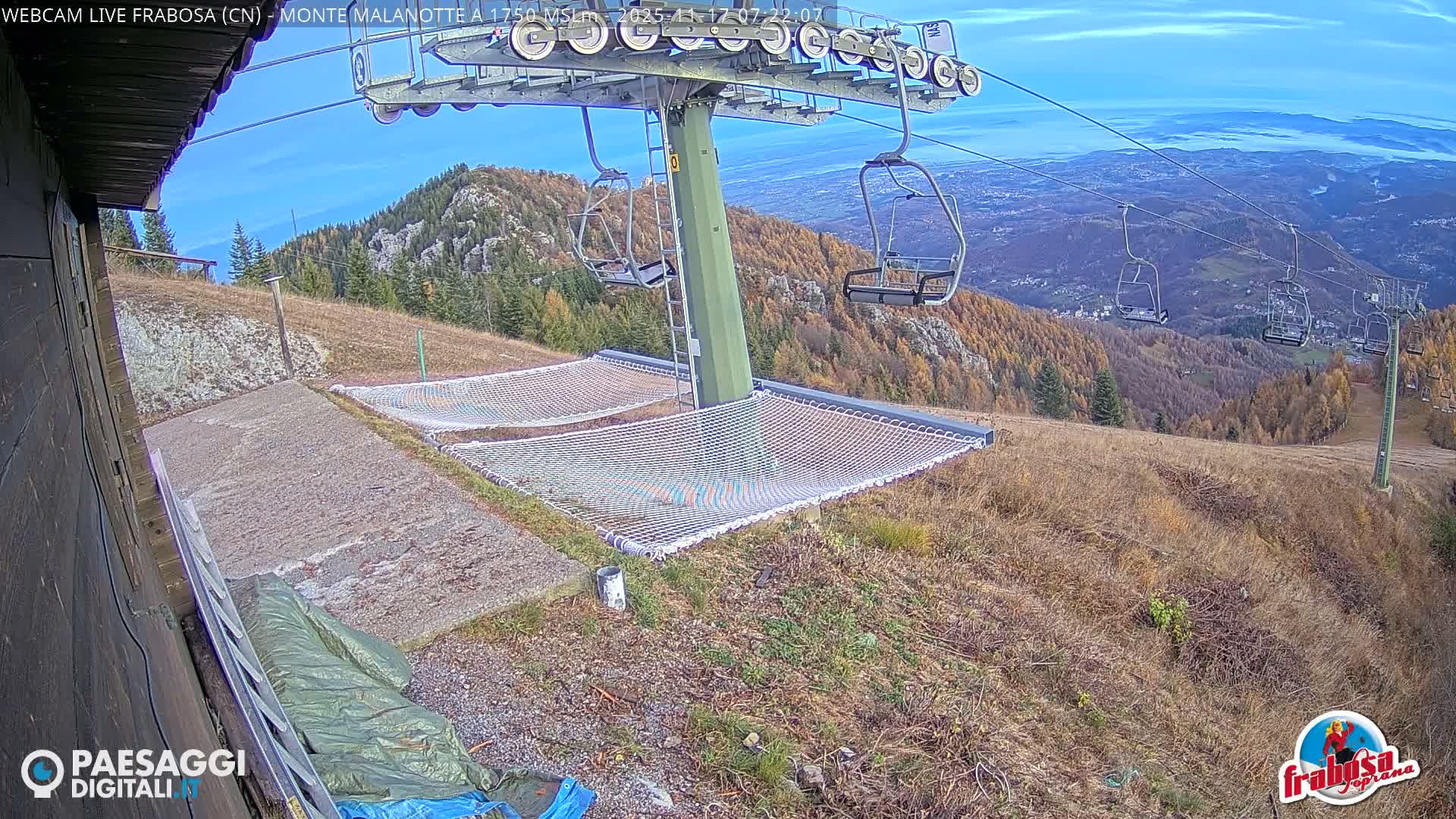 Monte Moro Mount Frabosa, Prato Nevoso Malanotte Take off Ramp & Ski Slope Live Cam - Cuneo, Piedmont, Italy