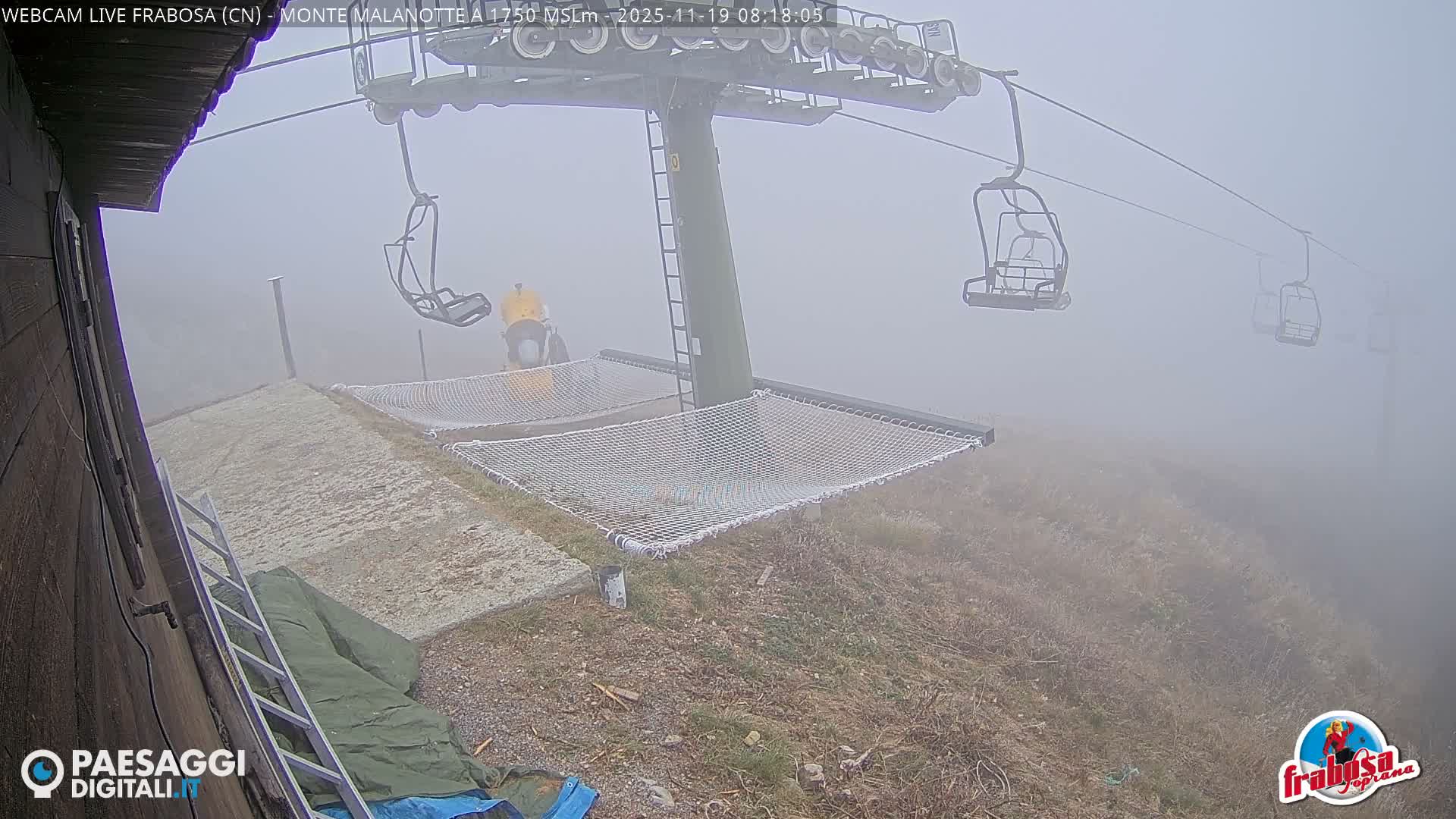 Monte Moro Mount Frabosa, Prato Nevoso Malanotte Take off Ramp & Ski Slope Live Cam - Cuneo, Piedmont, Italy