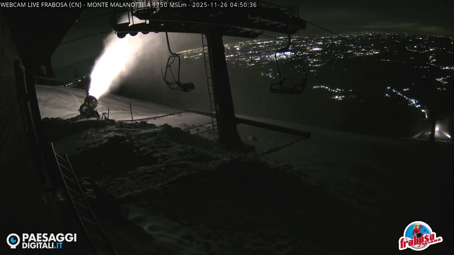 Monte Moro Mount Frabosa, Prato Nevoso Malanotte Take off Ramp & Ski Slope Live Cam - Cuneo, Piedmont, Italy