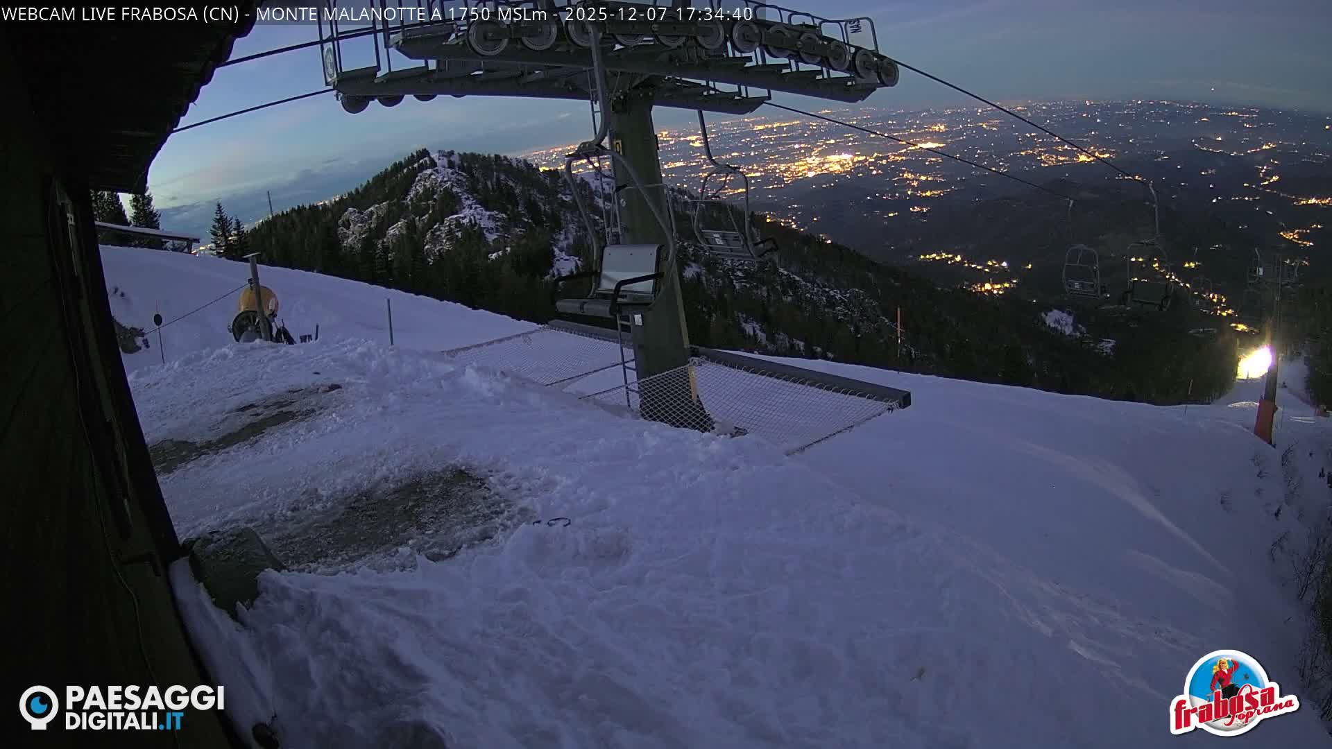 Monte Moro Mount Frabosa, Prato Nevoso Malanotte Take off Ramp & Ski Slope Live Cam - Cuneo, Piedmont, Italy