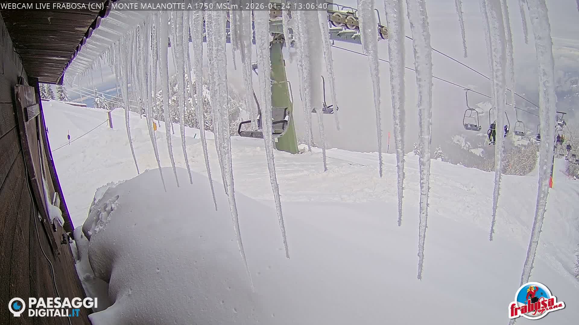 Monte Moro Mount Frabosa, Prato Nevoso Malanotte Take off Ramp & Ski Slope Live Cam - Cuneo, Piedmont, Italy