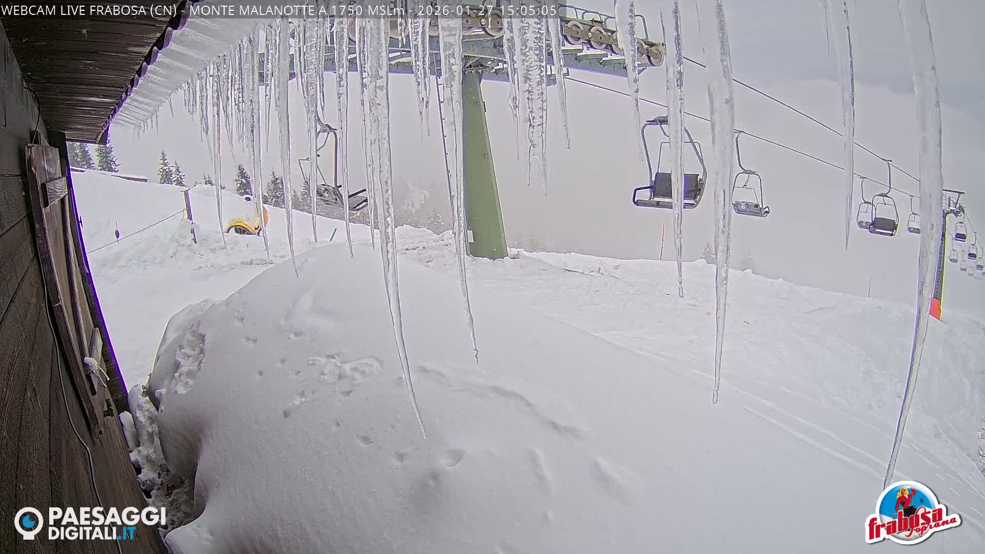 Monte Moro Mount Frabosa, Prato Nevoso Malanotte Take off Ramp & Ski Slope Live Cam - Cuneo, Piedmont, Italy