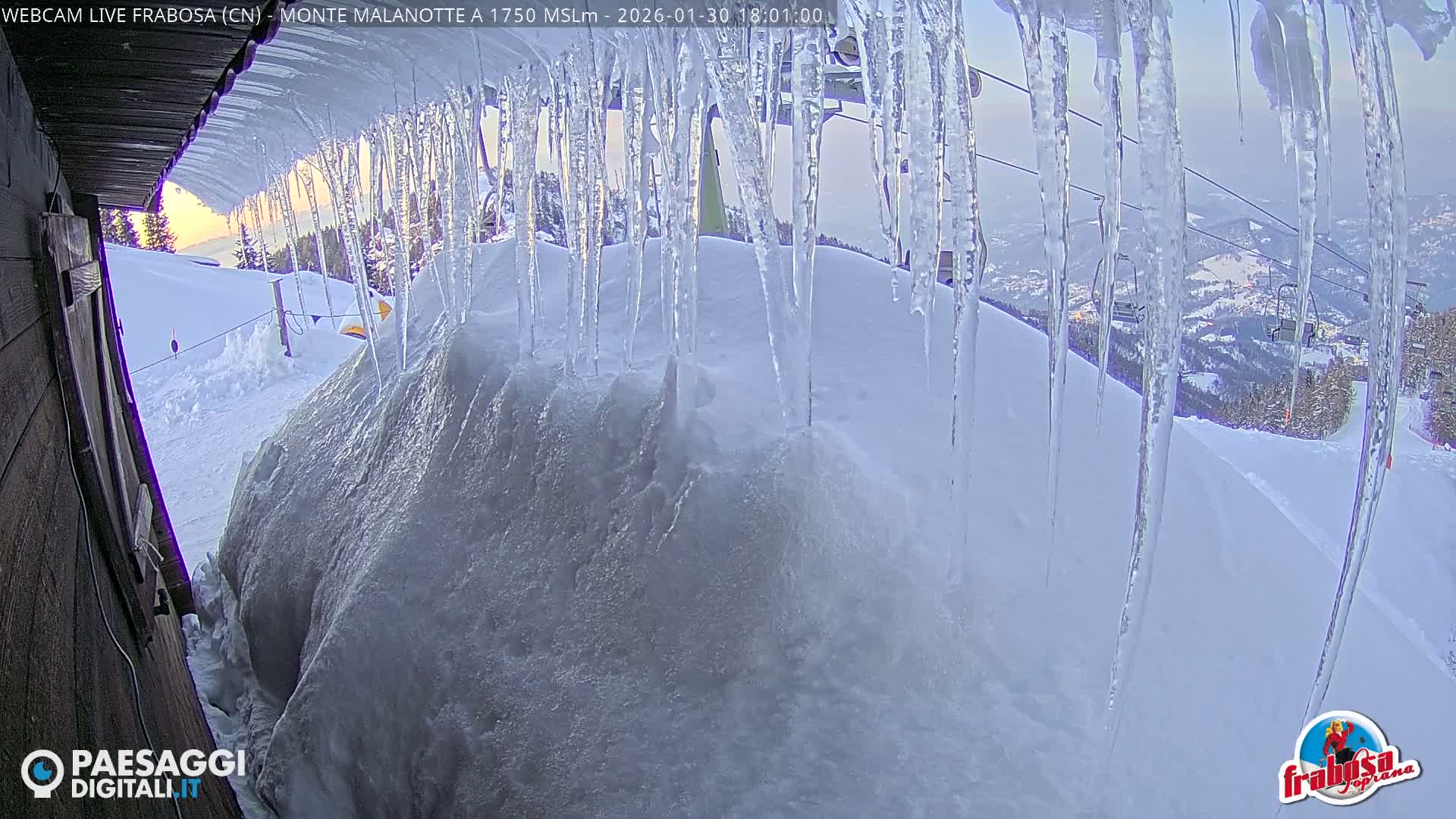 Monte Moro Mount Frabosa, Prato Nevoso Malanotte Take off Ramp & Ski Slope Live Cam - Cuneo, Piedmont, Italy