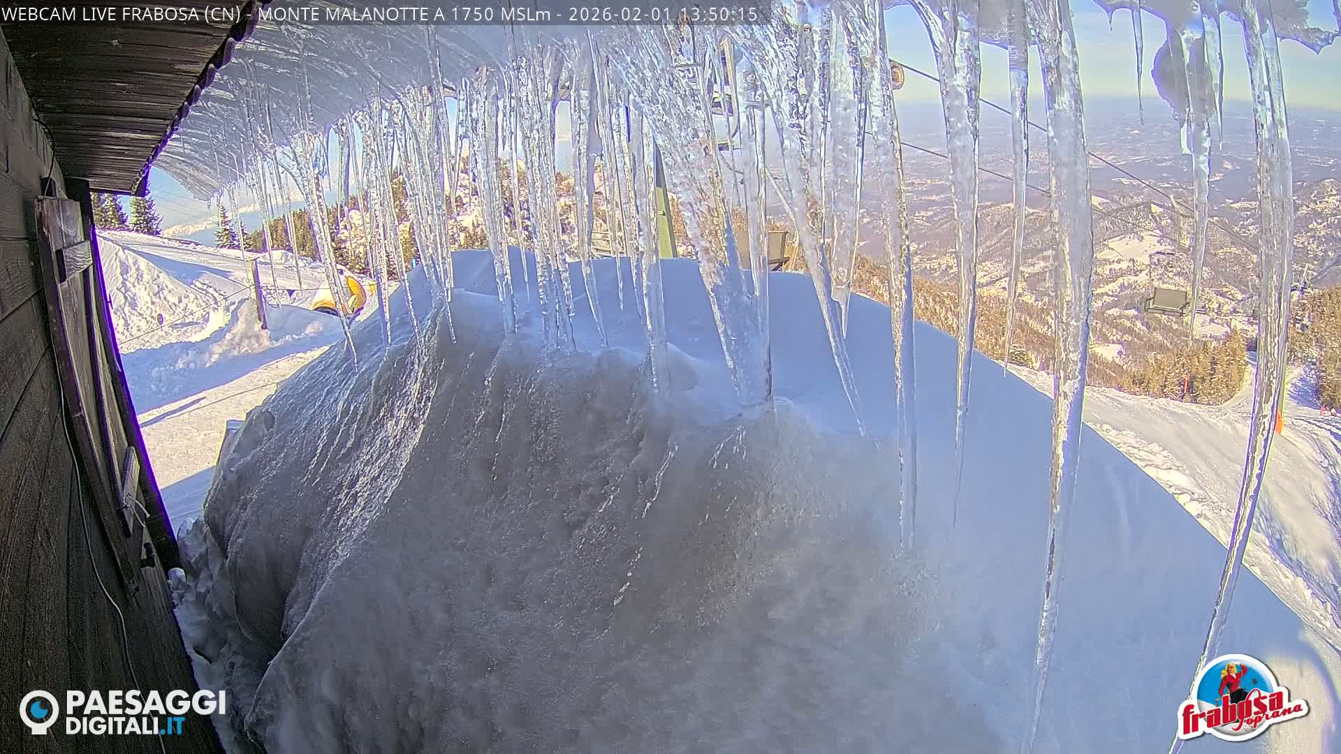 Monte Moro Mount Frabosa, Prato Nevoso Malanotte Take off Ramp & Ski Slope Live Cam - Cuneo, Piedmont, Italy