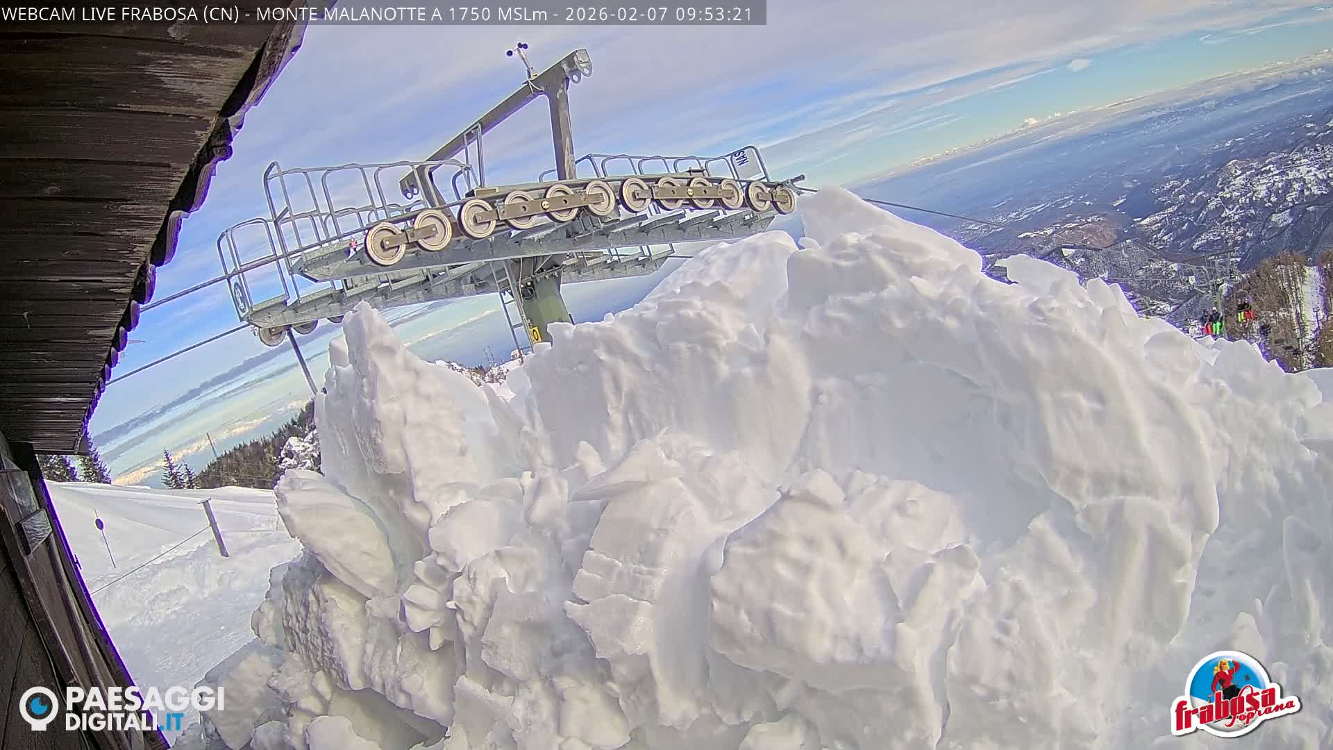 Monte Moro Mount Frabosa, Prato Nevoso Malanotte Take off Ramp & Ski Slope Live Cam - Cuneo, Piedmont, Italy