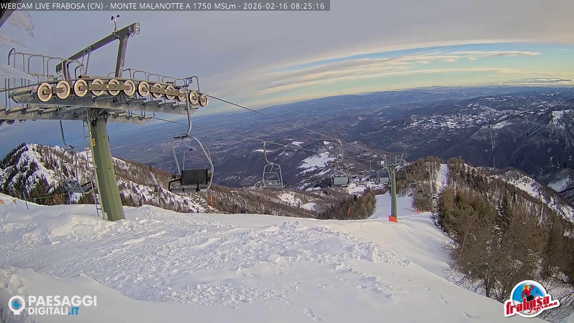 Monte Moro Mount Frabosa, Prato Nevoso Malanotte Take off Ramp & Ski Slope Live Cam - Cuneo, Piedmont, Italy