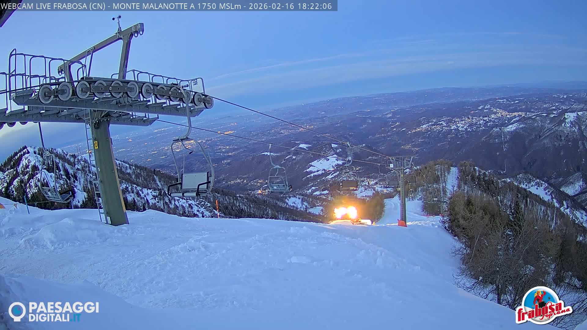 Monte Moro Mount Frabosa, Prato Nevoso Malanotte Take off Ramp & Ski Slope Live Cam - Cuneo, Piedmont, Italy