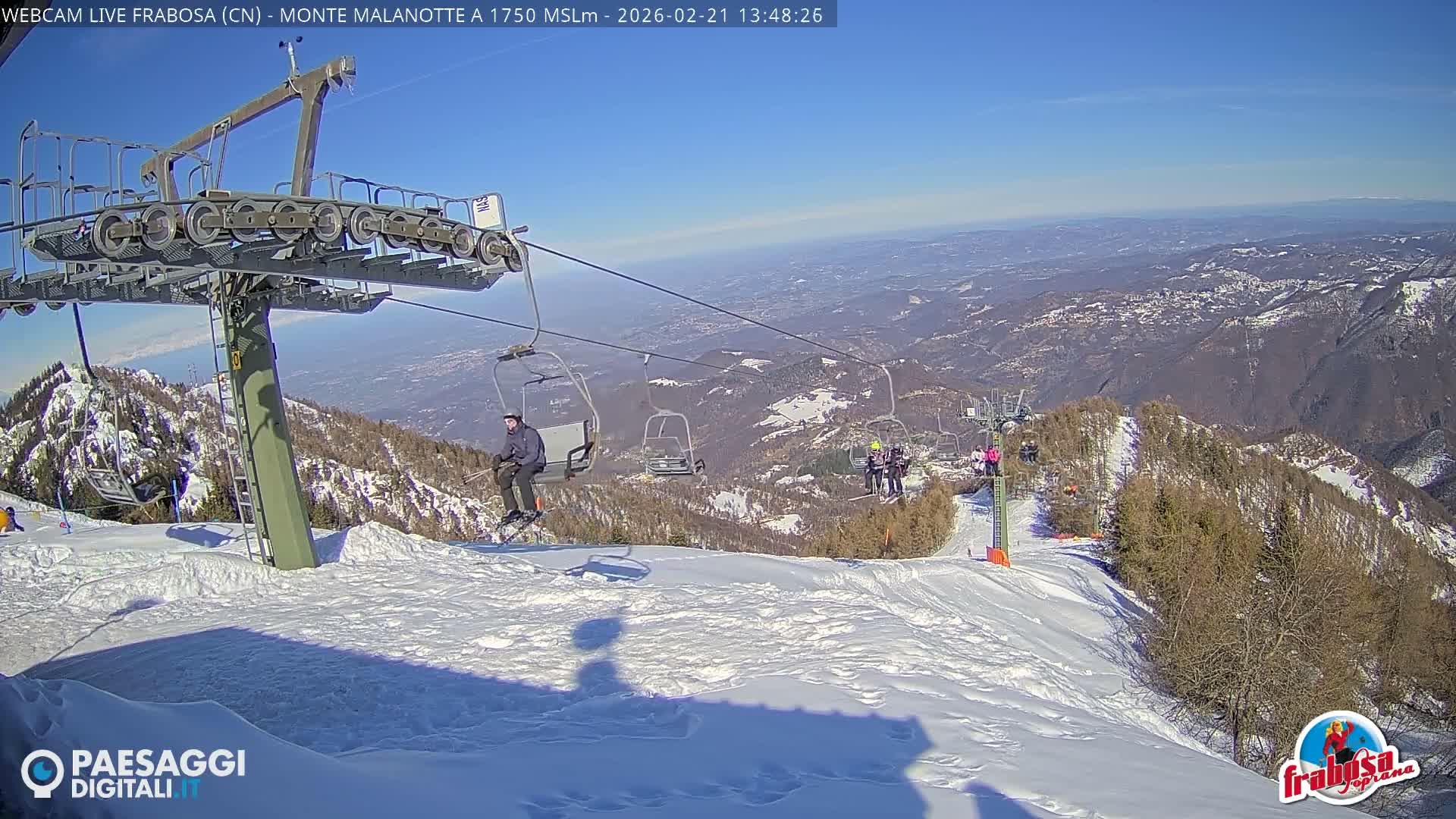 Monte Moro Mount Frabosa, Prato Nevoso Malanotte Take off Ramp & Ski Slope Live Cam - Cuneo, Piedmont, Italy