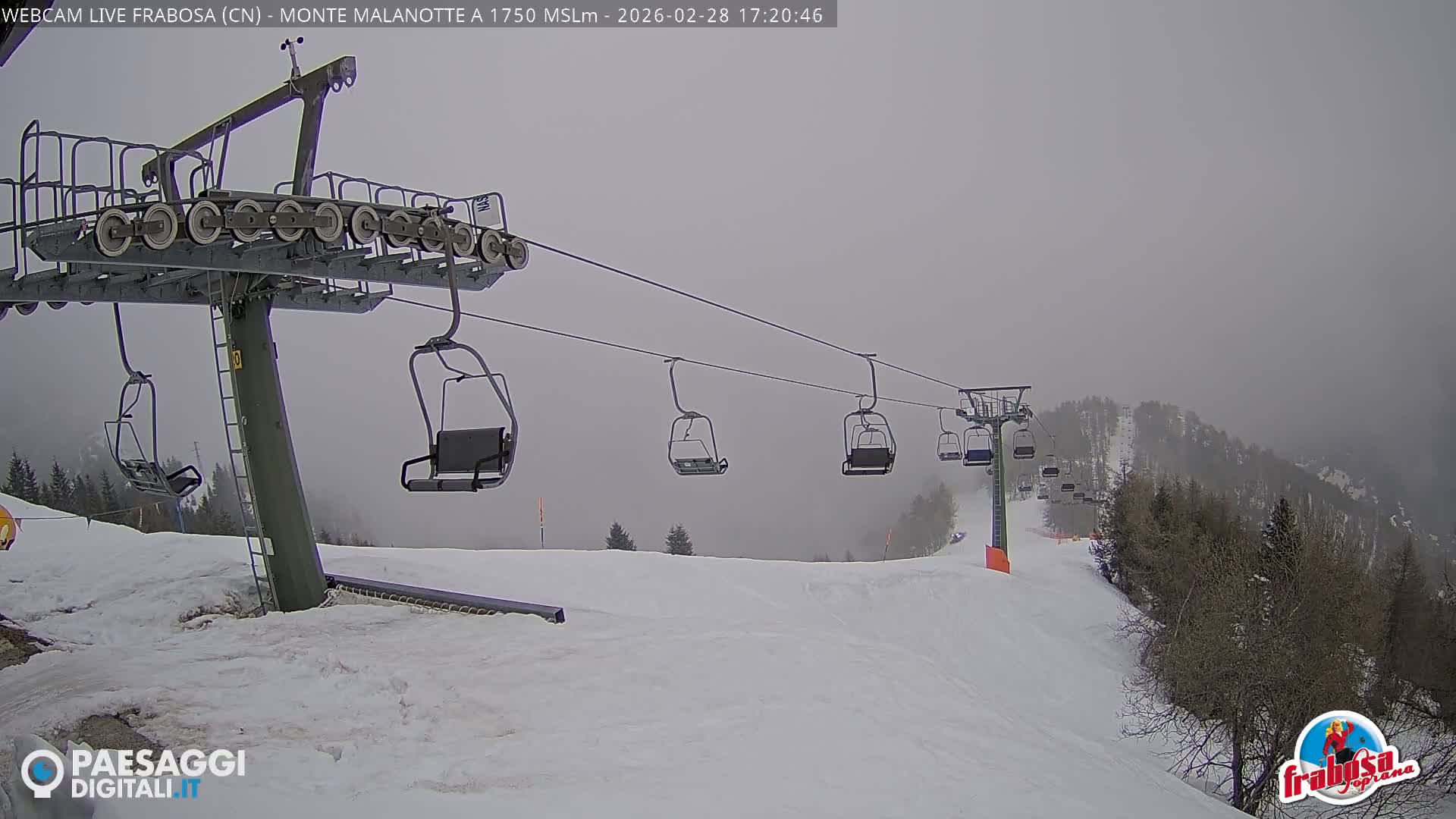 Monte Moro Mount Frabosa, Prato Nevoso Malanotte Take off Ramp & Ski Slope Live Cam - Cuneo, Piedmont, Italy