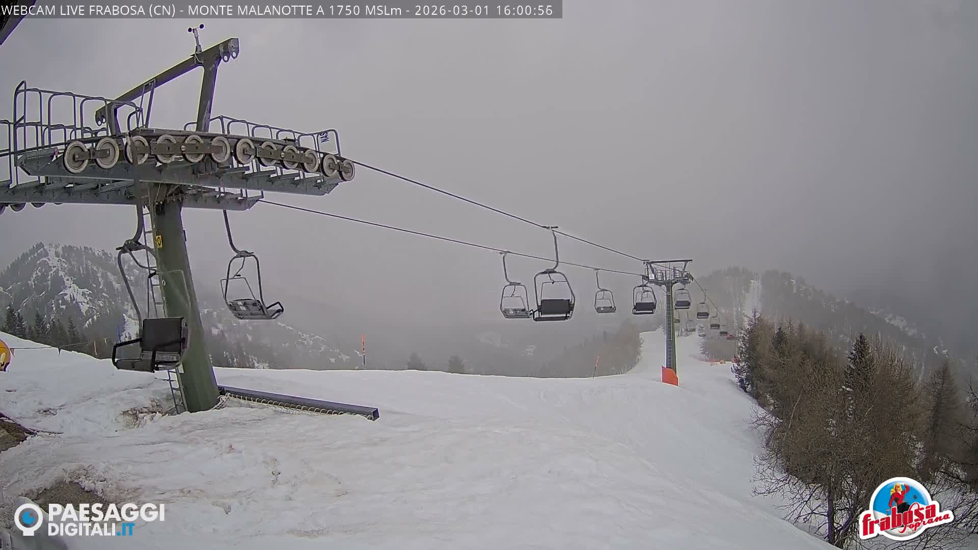 Monte Moro Mount Frabosa, Prato Nevoso Malanotte Take off Ramp & Ski Slope Live Cam - Cuneo, Piedmont, Italy