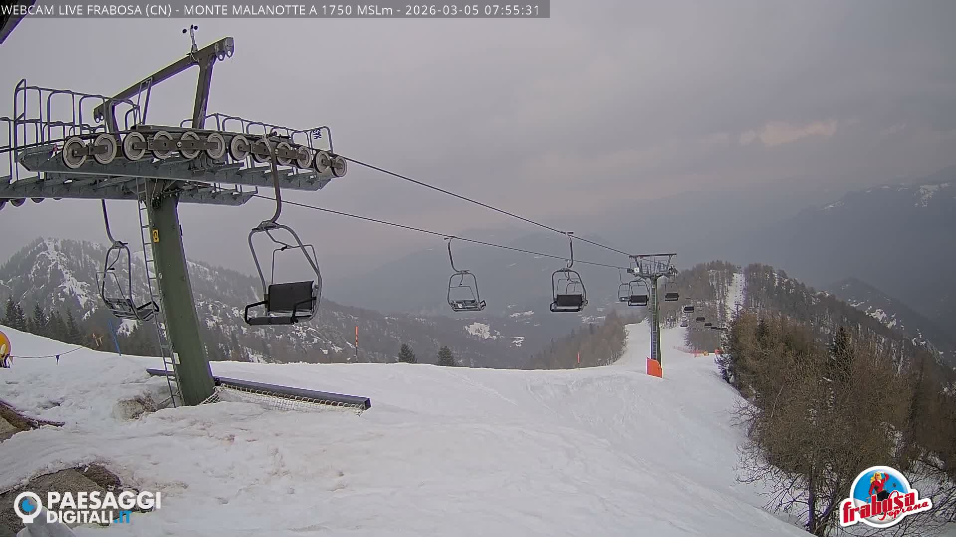 Monte Moro Mount Frabosa, Prato Nevoso Malanotte Take off Ramp & Ski Slope Live Cam - Cuneo, Piedmont, Italy