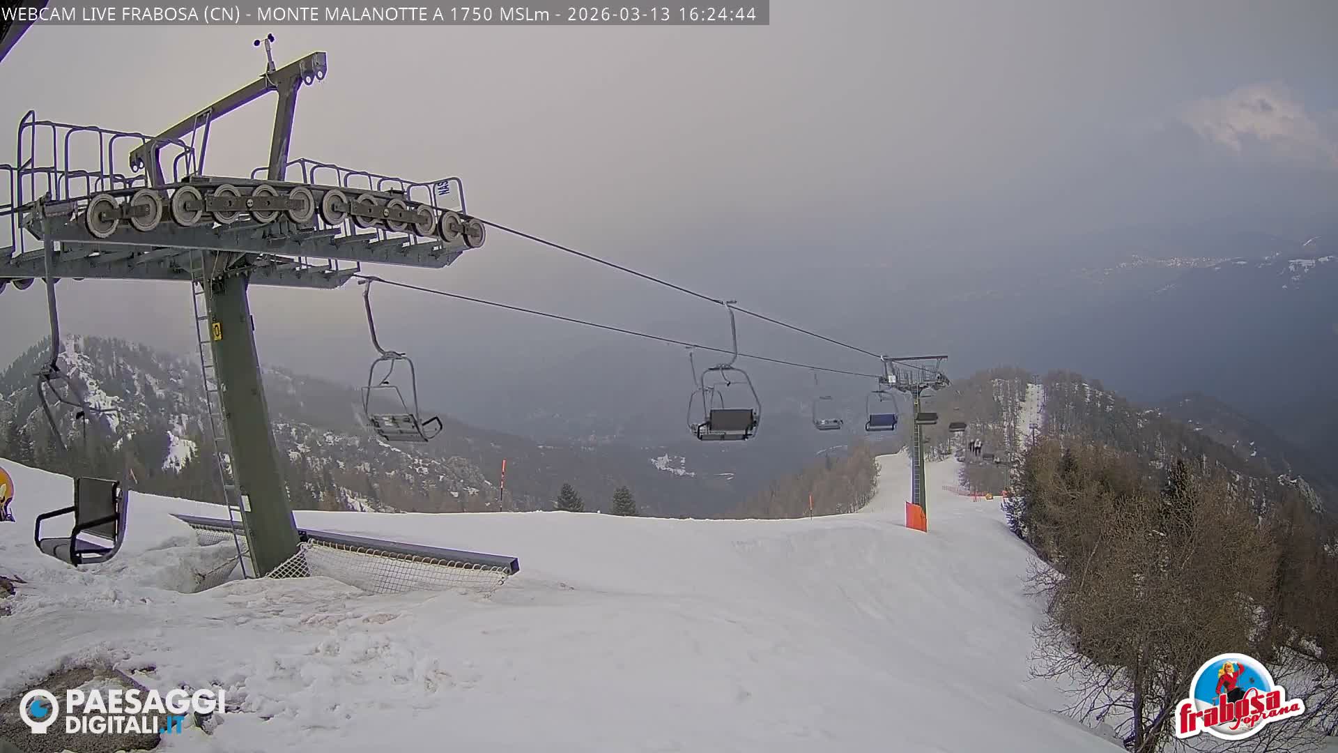 Monte Moro Mount Frabosa, Prato Nevoso Malanotte Take off Ramp & Ski Slope Live Cam - Cuneo, Piedmont, Italy