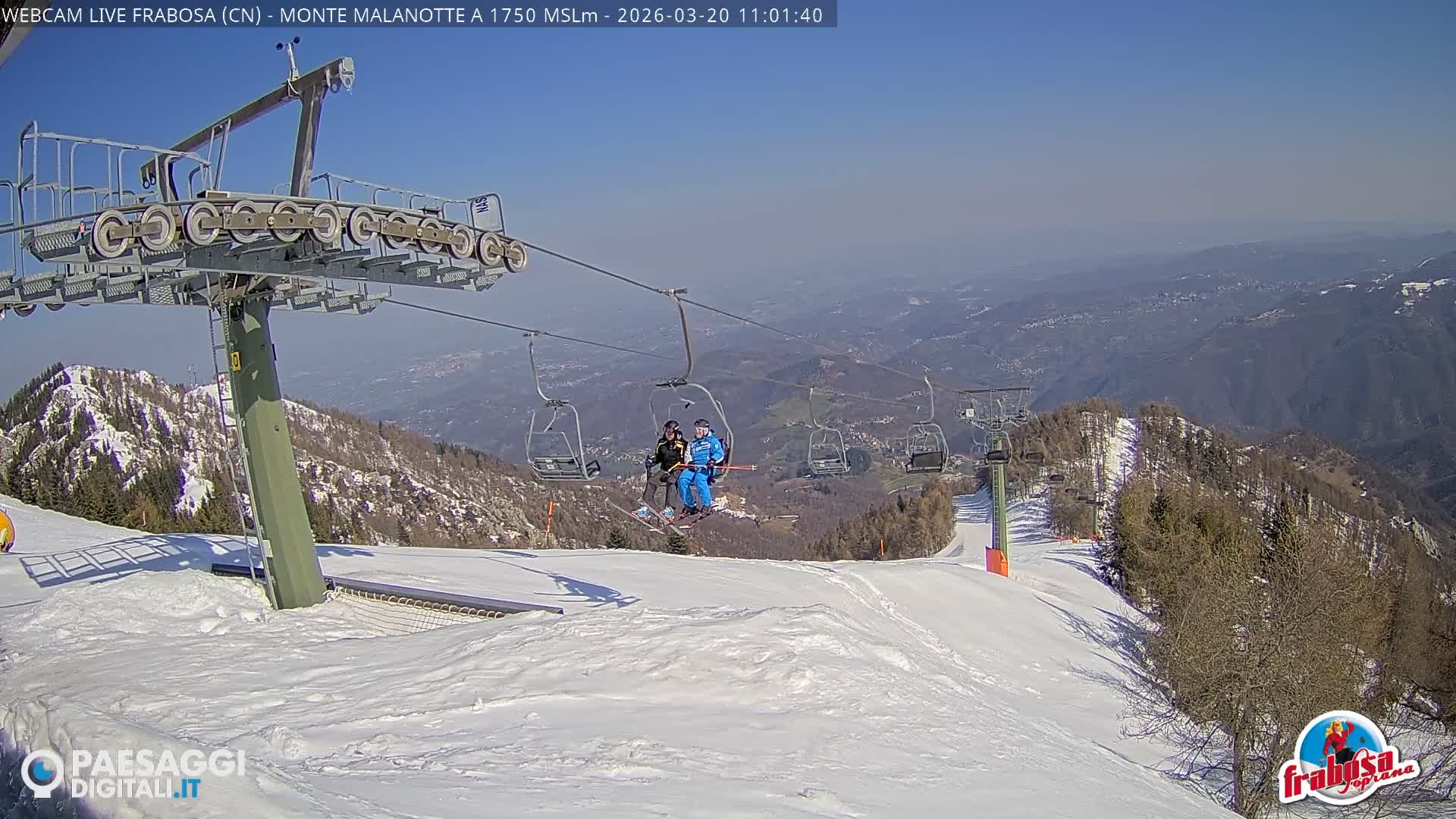 Monte Moro Mount Frabosa, Prato Nevoso Malanotte Take off Ramp & Ski Slope Live Cam - Cuneo, Piedmont, Italy