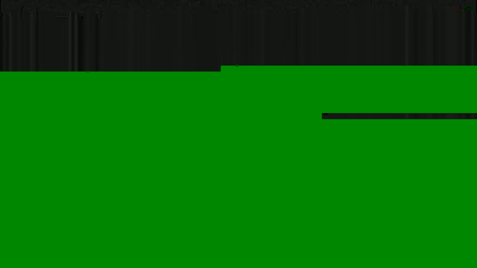 The image shows a mostly green background with a thin black horizontal line near the center and a dark grey/black band at the top.