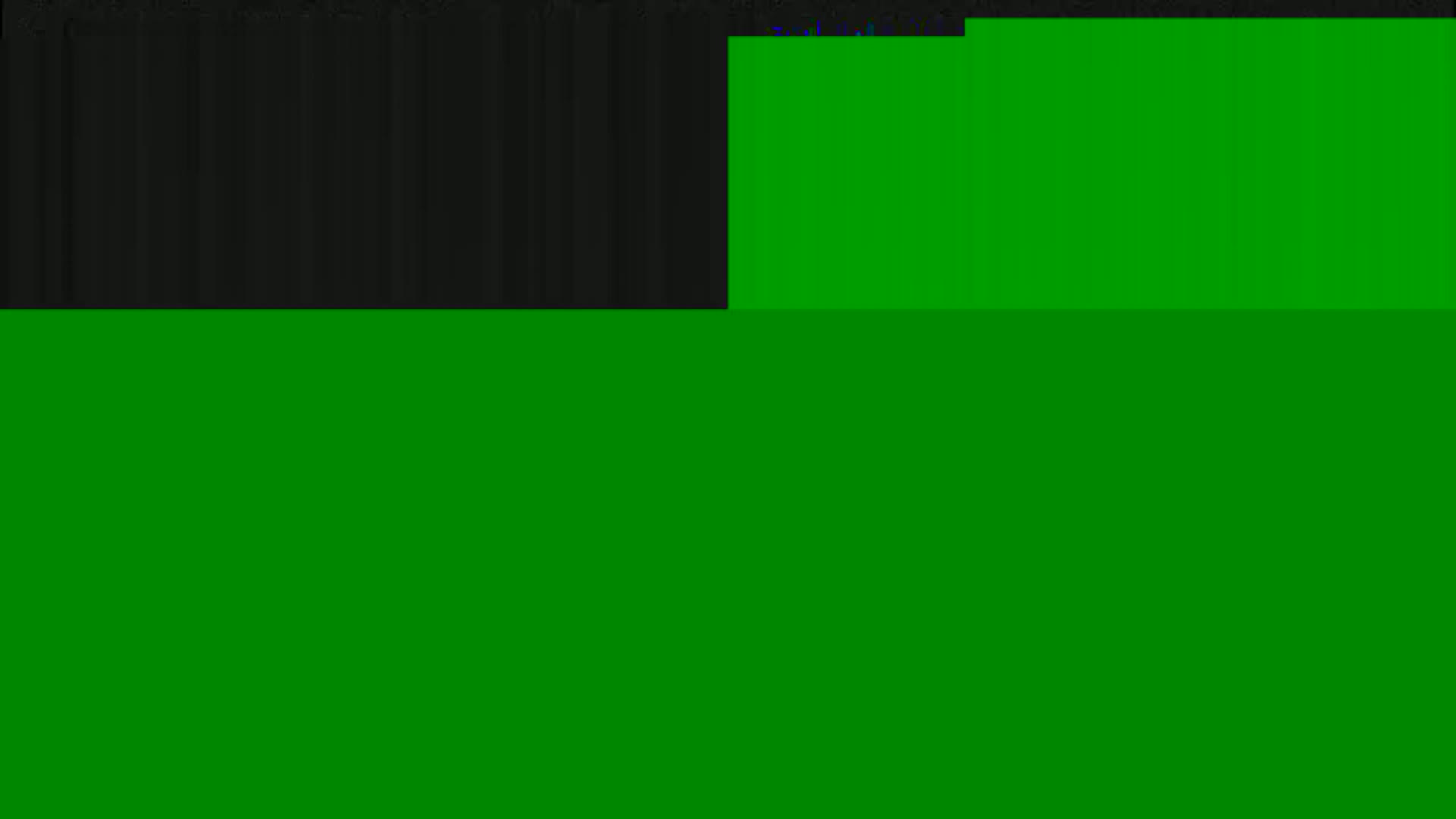 The image shows a dark-colored area at the top transitioning to a solid green area below.