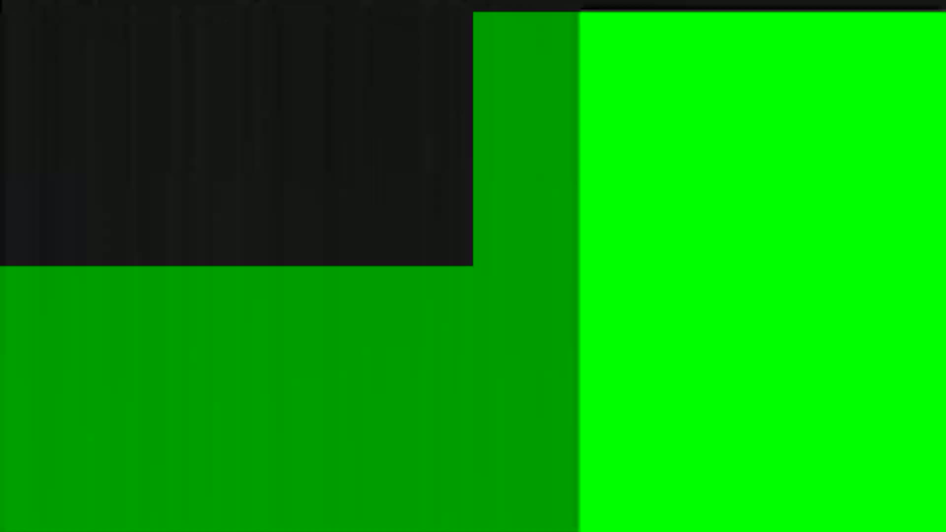 The image shows a black rectangle next to two bright green rectangles.