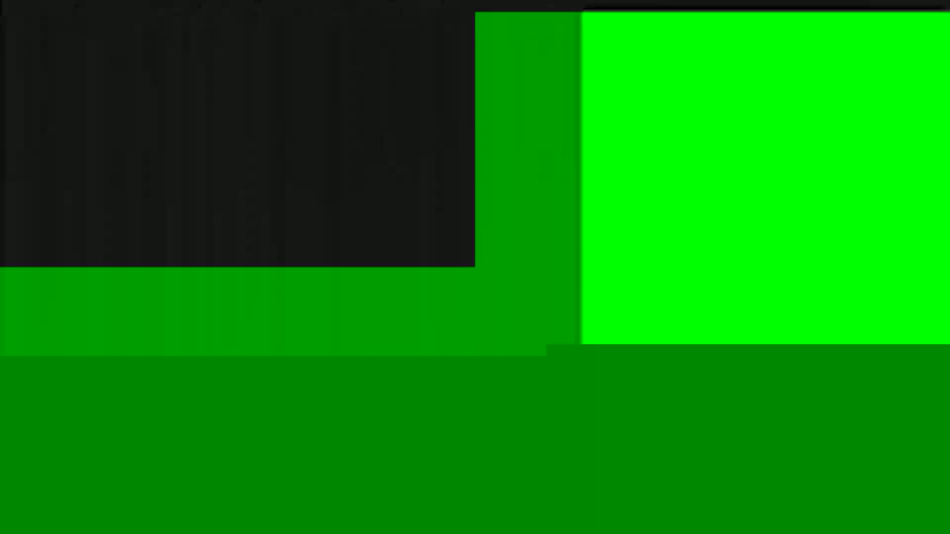 The image shows a dark-colored block next to two brighter green blocks.