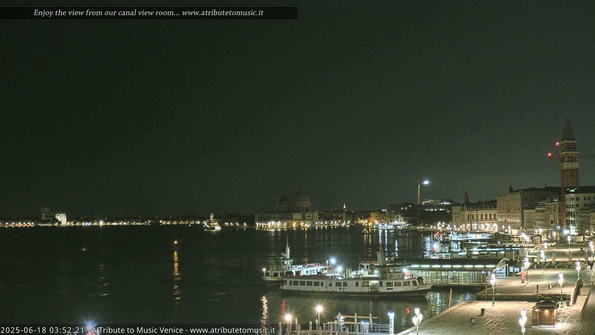 Venice City Live Cam from St. Mark's Basin - Venice, Veneto, Italy