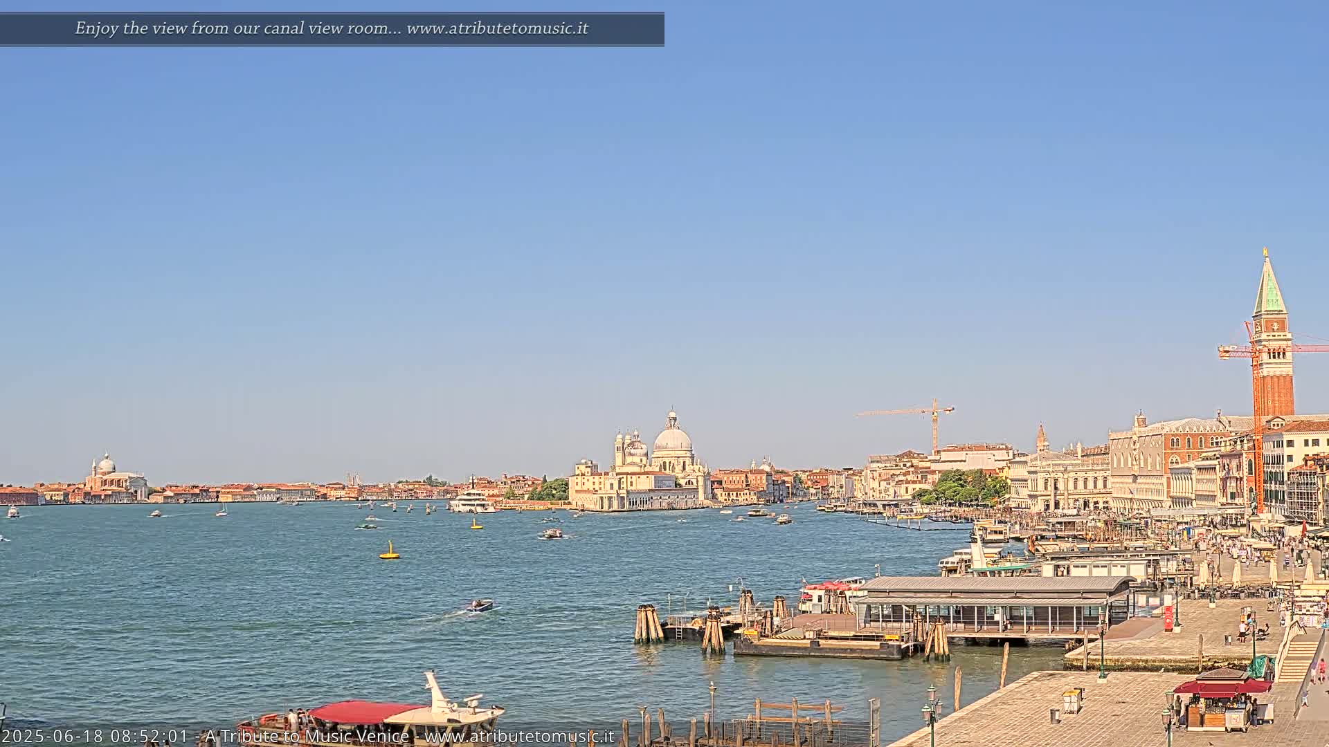 Venice City Live Cam from St. Mark's Basin - Venice, Veneto, Italy