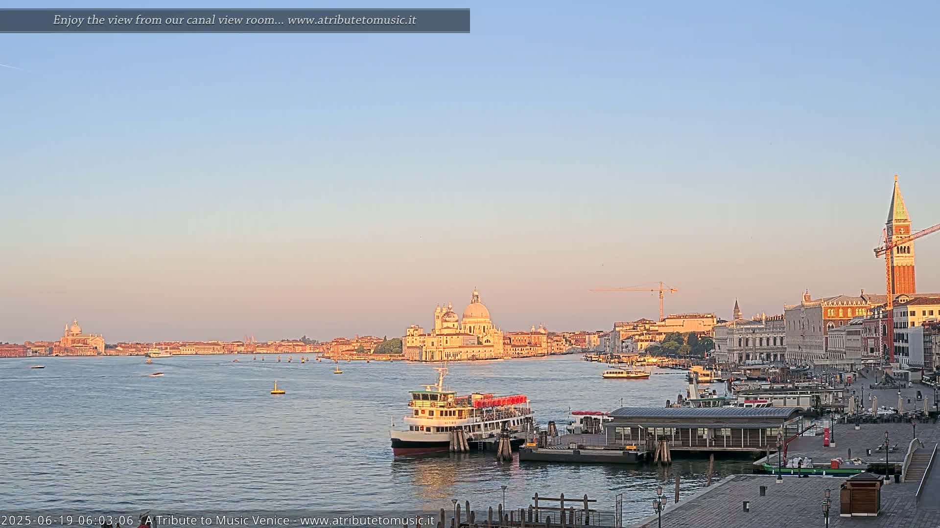 Venice City Live Cam from St. Mark's Basin - Venice, Veneto, Italy
