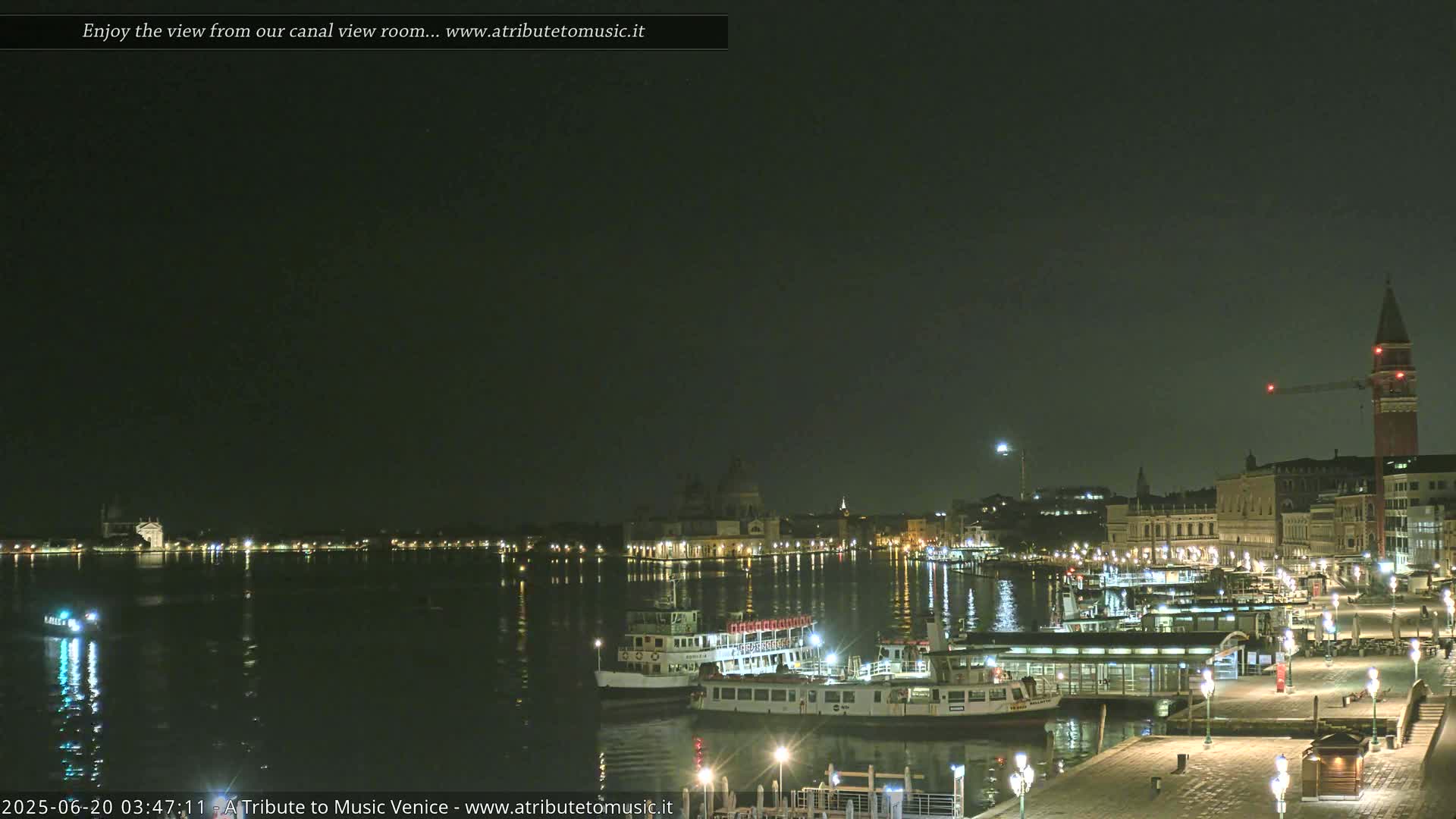 Venice City Live Cam from St. Mark's Basin - Venice, Veneto, Italy