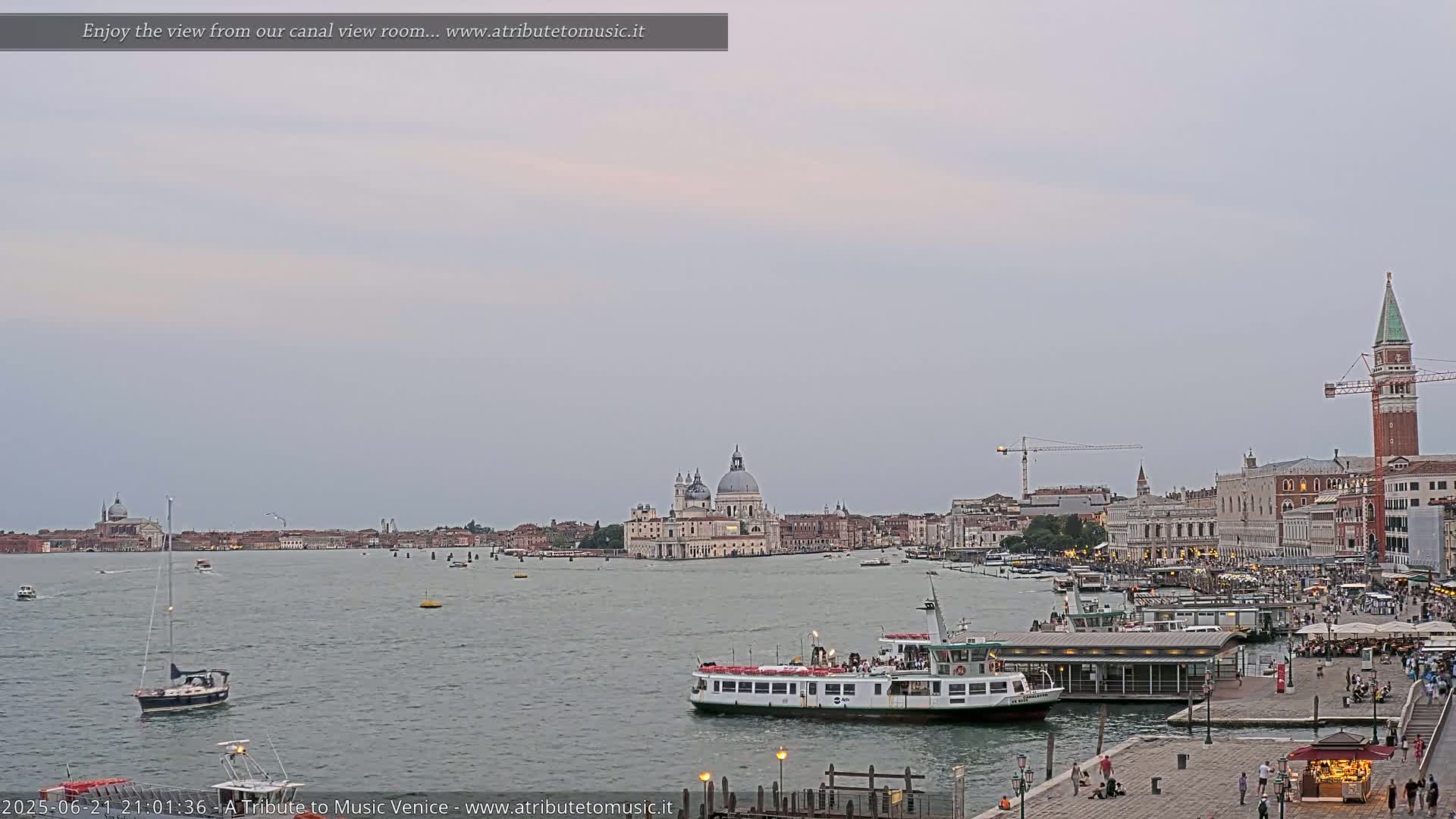 Venice City Live Cam from St. Mark's Basin - Venice, Veneto, Italy