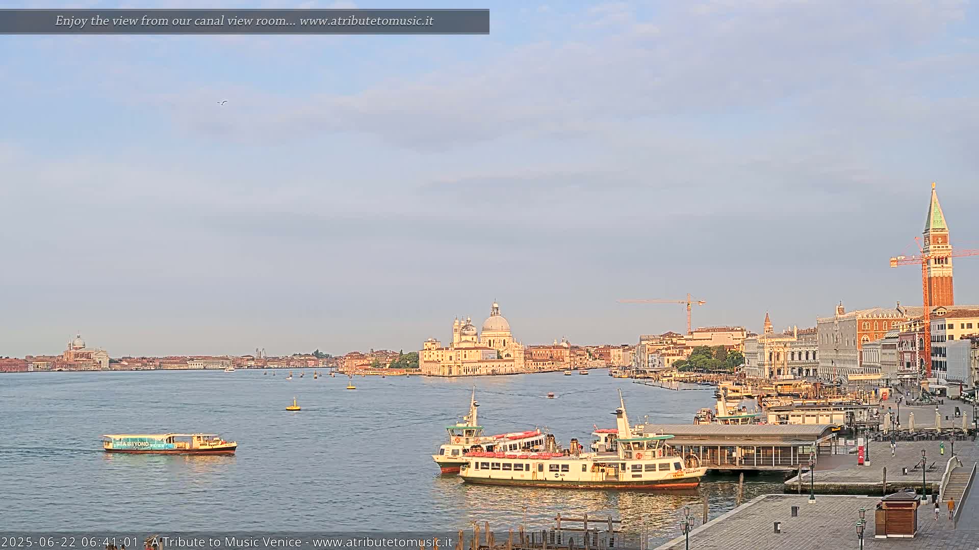 Venice City Live Cam from St. Mark's Basin - Venice, Veneto, Italy