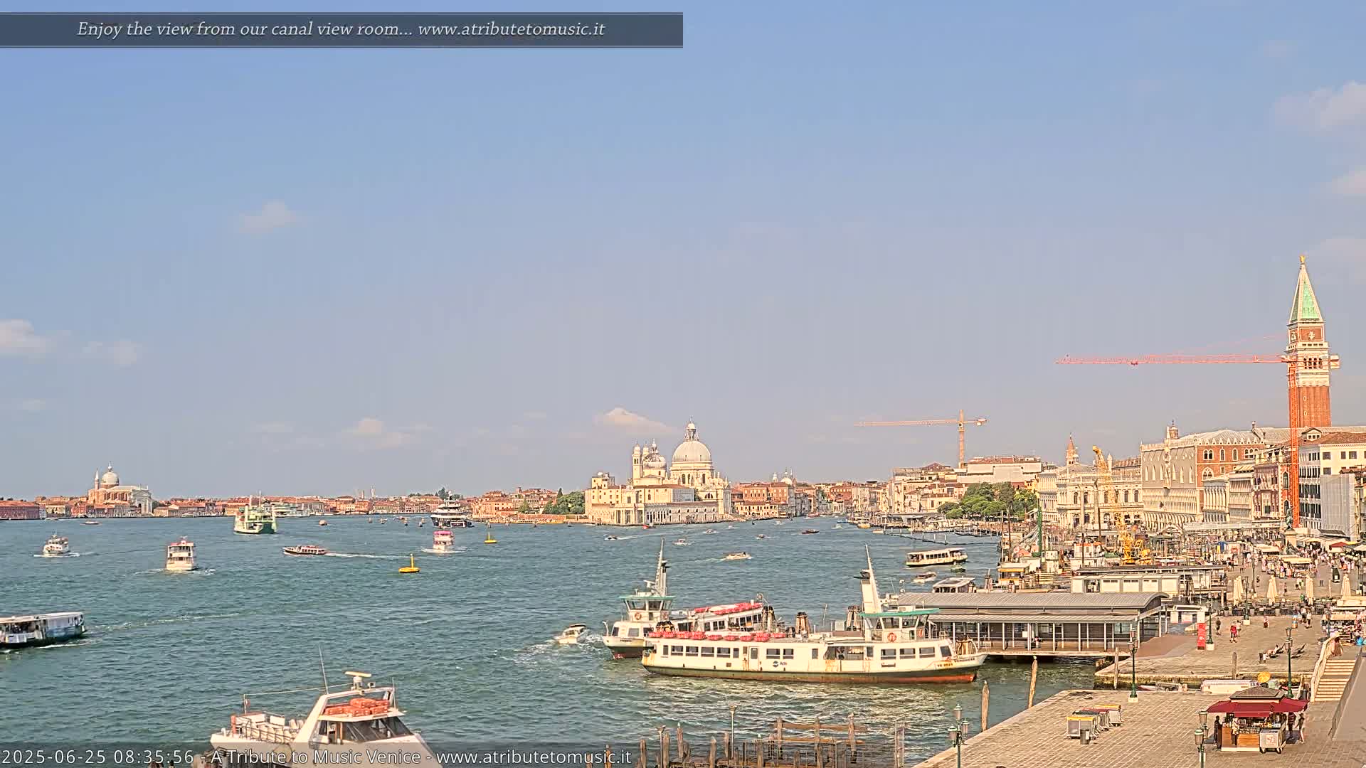 Venice City Live Cam from St. Mark's Basin - Venice, Veneto, Italy