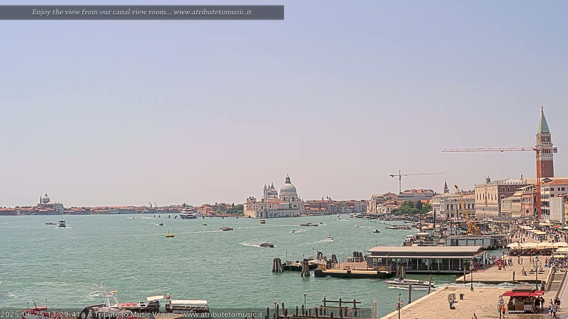 Venice City Live Cam from St. Mark's Basin - Venice, Veneto, Italy