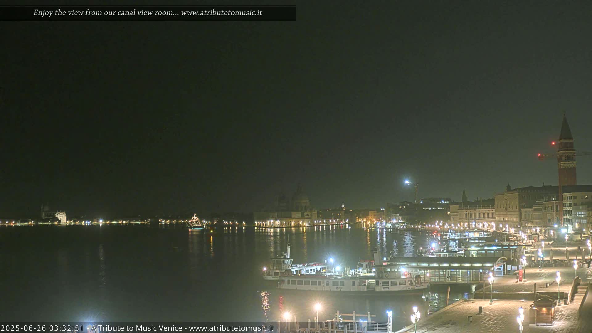 Venice City Live Cam from St. Mark's Basin - Venice, Veneto, Italy