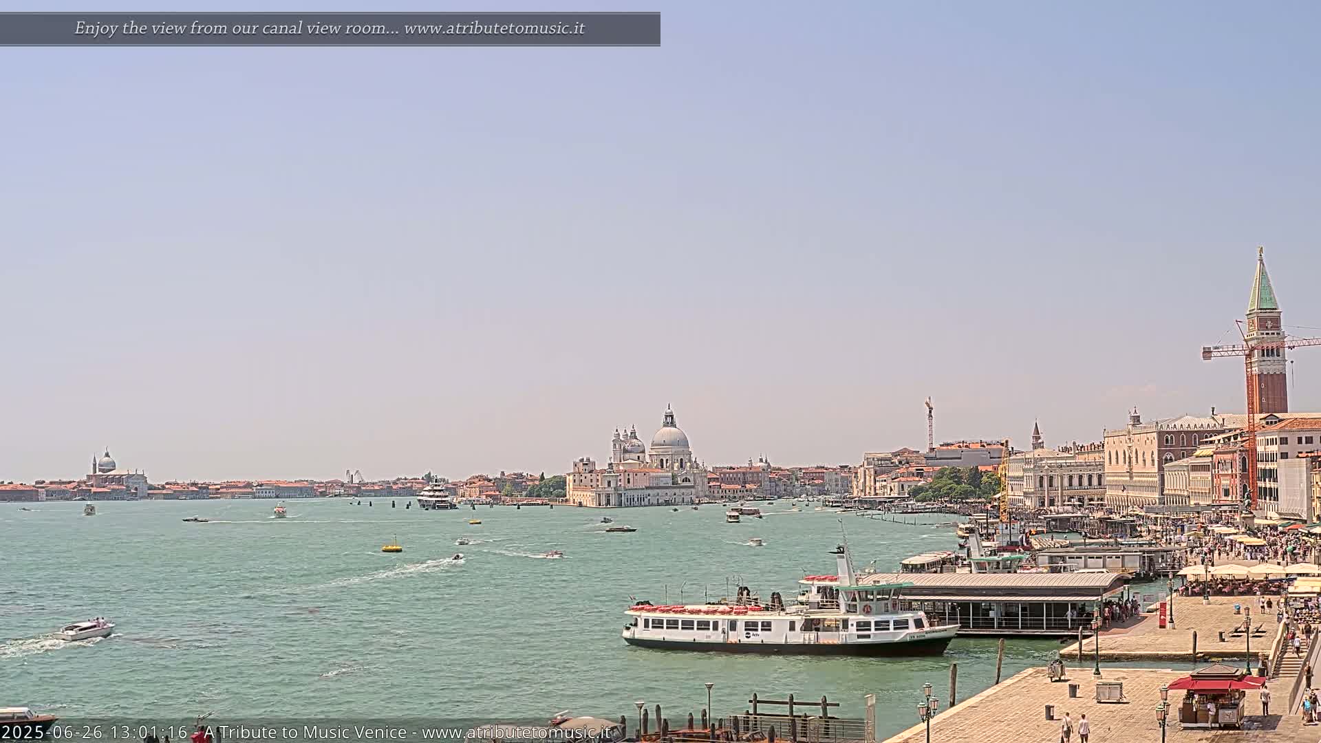 Venice City Live Cam from St. Mark's Basin - Venice, Veneto, Italy