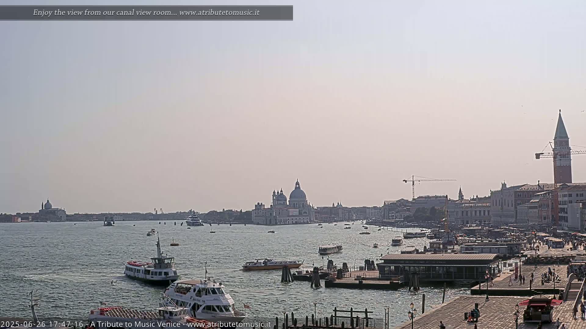 Venice City Live Cam from St. Mark's Basin - Venice, Veneto, Italy