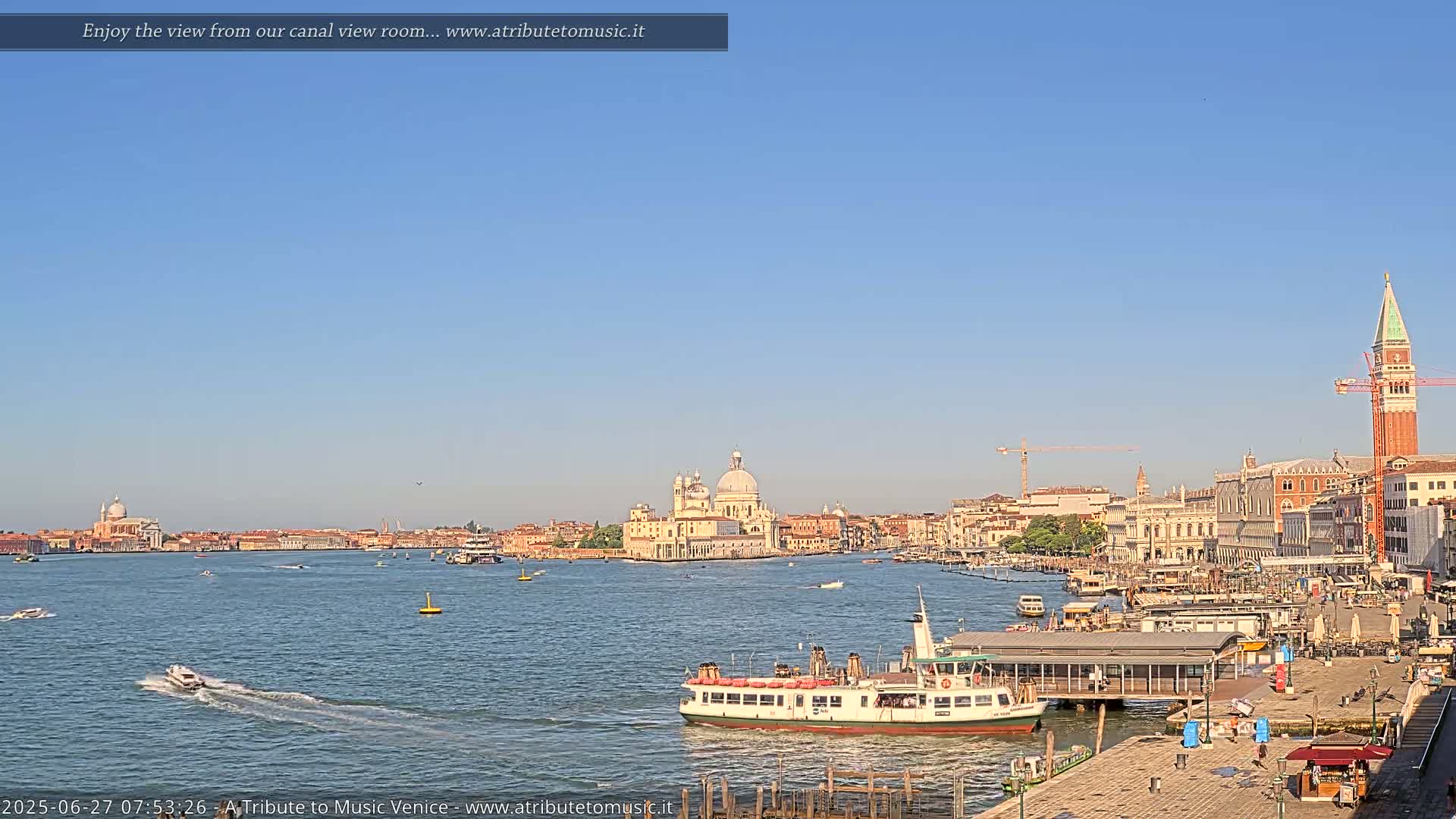 Venice City Live Cam from St. Mark's Basin - Venice, Veneto, Italy