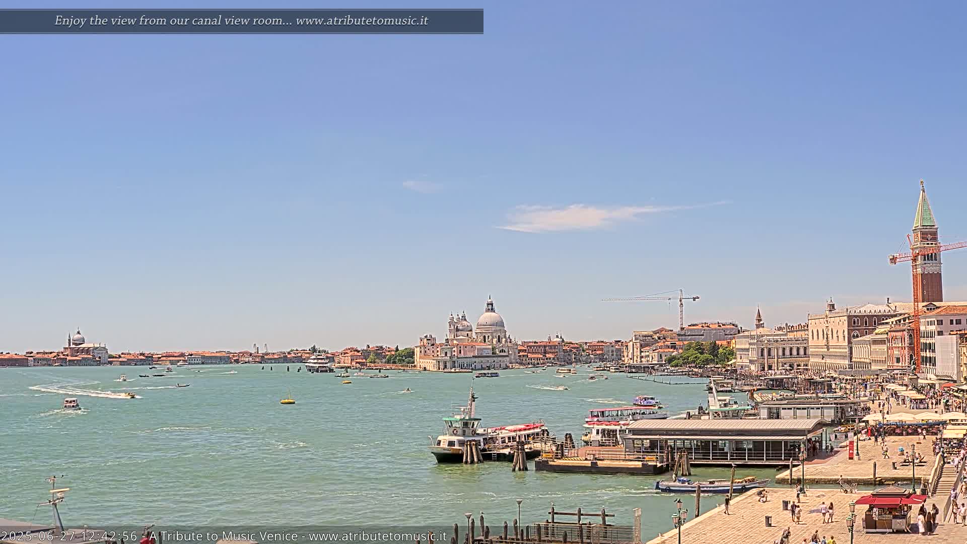Venice City Live Cam from St. Mark's Basin - Venice, Veneto, Italy
