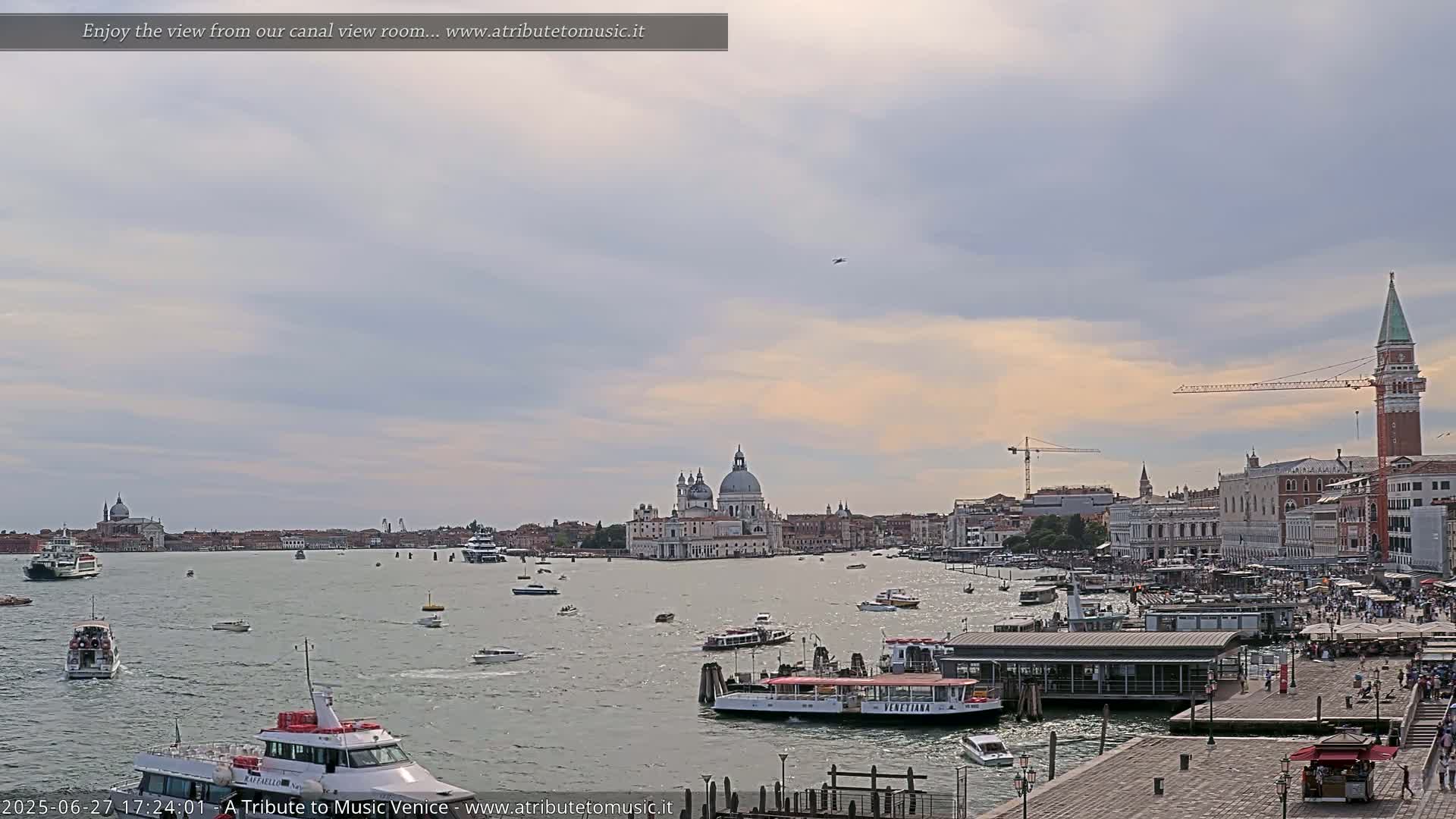 Venice City Live Cam from St. Mark's Basin - Venice, Veneto, Italy