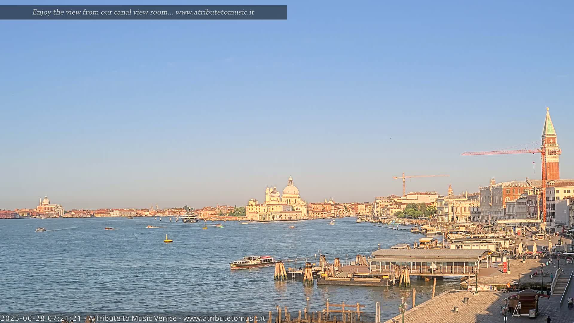 Venice City Live Cam from St. Mark's Basin - Venice, Veneto, Italy